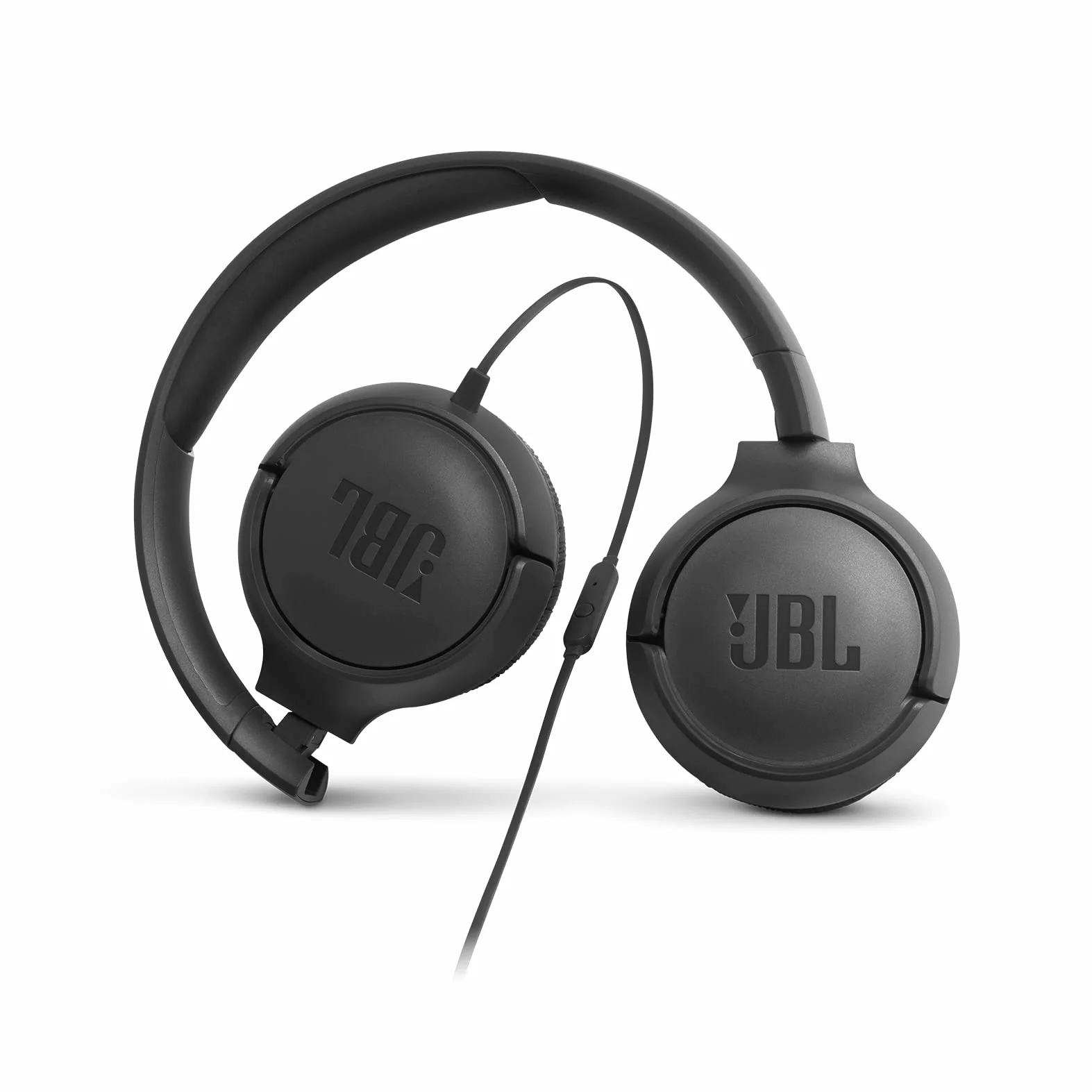 JBL Tune 500 Cuffie Sovraurali On Ear con Microfono, JBL Pure Bass Sound, Compatibile con Siri e Google, Nero