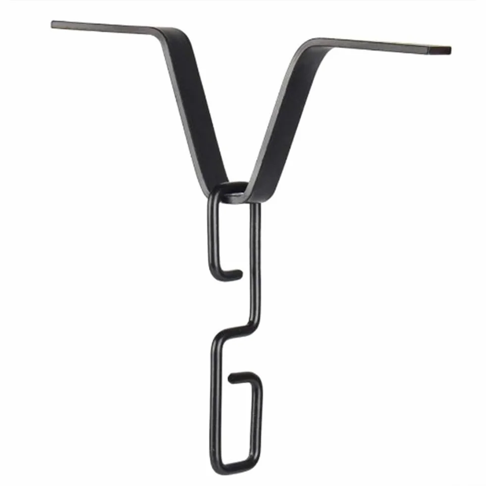Adattatore per pluviale gancio a V 15,7 cm ferro resistente alla ruggine connettore grondaia nero