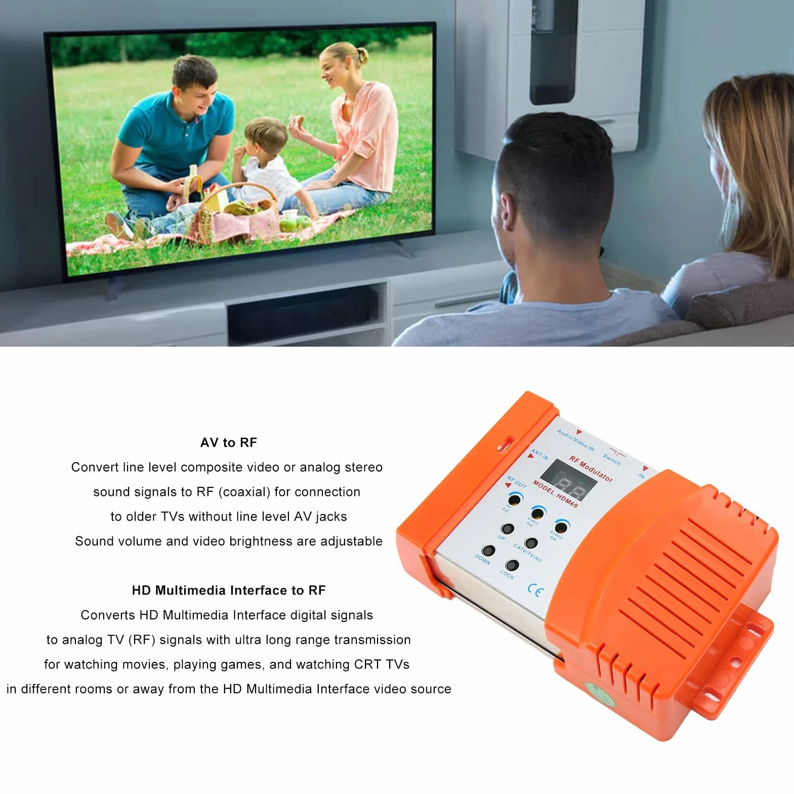 Modulatore RF Digitale HDM69 Convertitore HDMI AV a RF PAL NTSC