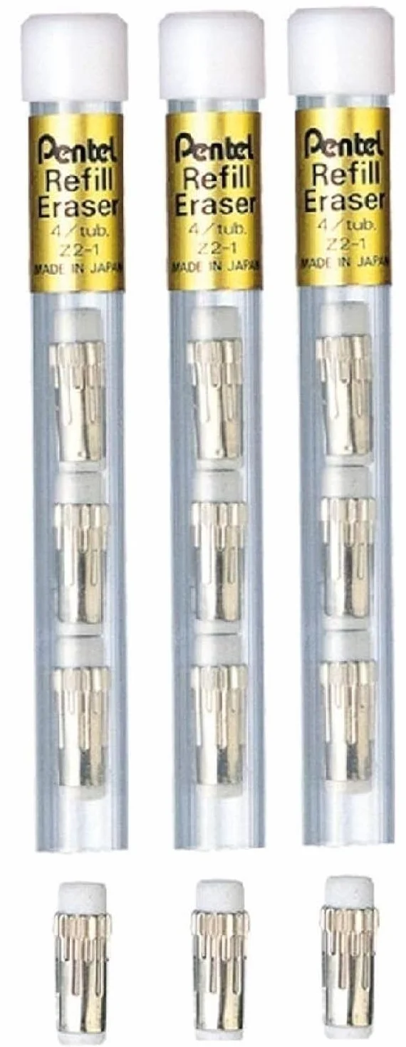 Gommine per matita automatica GraphGear 1000 500 Sharplet PG500 PG300 P200 Kerry Energize Sterling Flexfit Technica-X Executive Z2-1N, 3 confezioni 12 pezzi