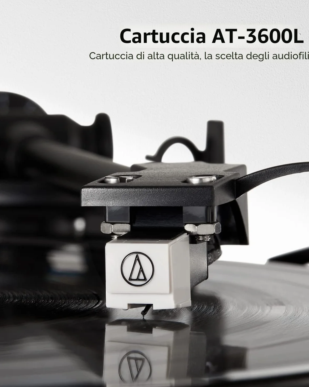 ANGELS HORN Giradischi in vinile Bluetooth HiFi con altoparlanti e preamplificatore Phono integrato 33/45 giri/min pickup AT-3600L