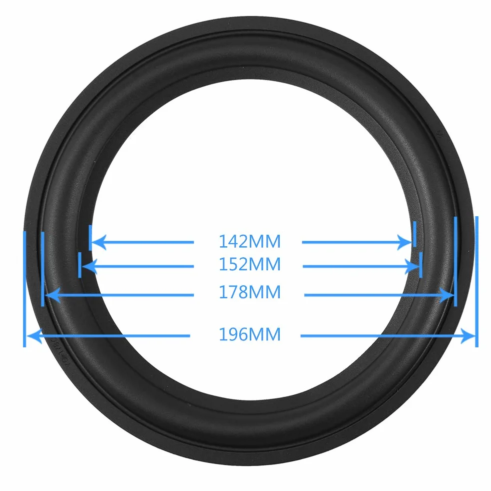 Akozon Altoparlanti Bordo in Gomma 8 Pollici Woofer Sospensione Riparazione 2 pz