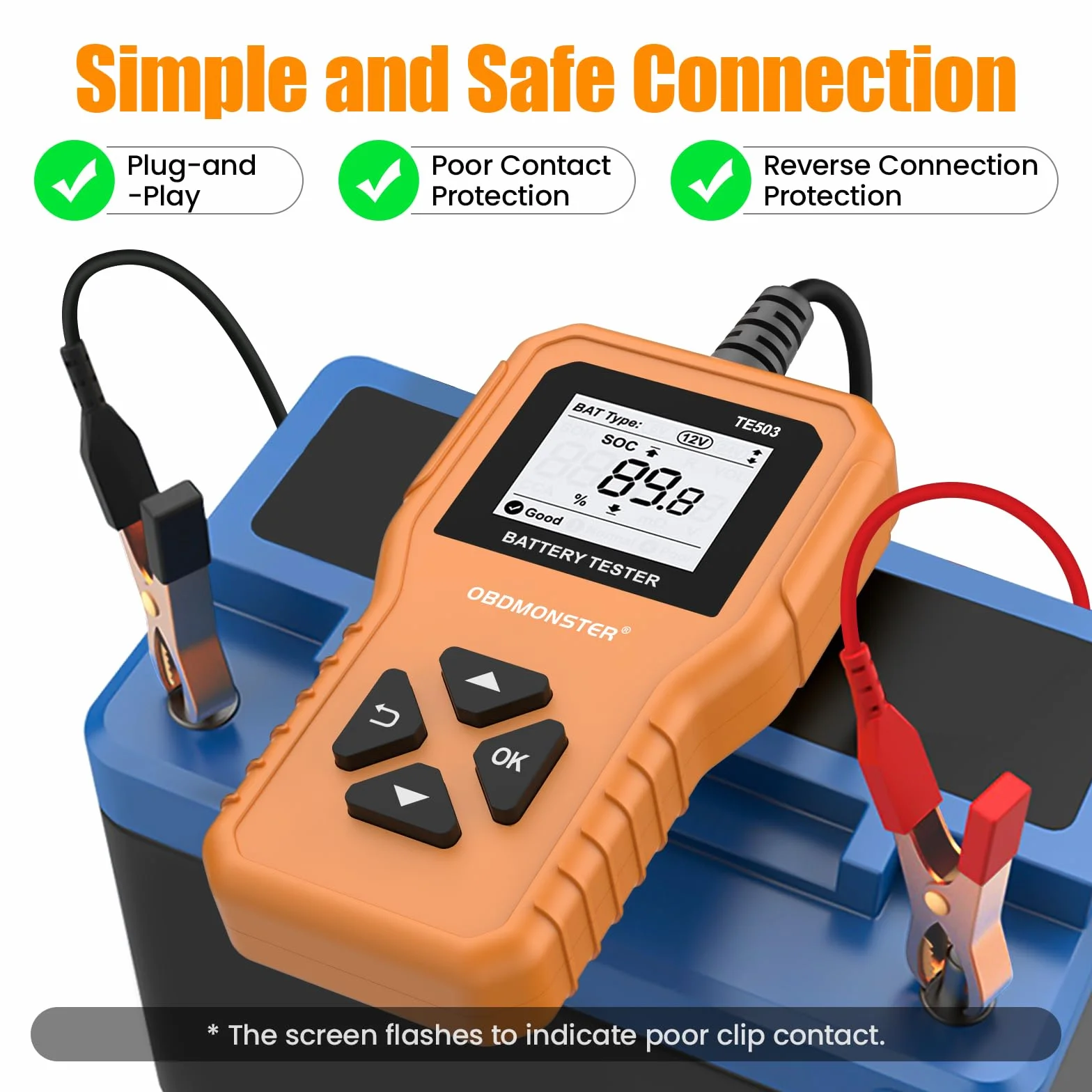 Tester Batteria Auto 6V/12V/24V Professionale 100-2000CCA 2-220Ah Digitale