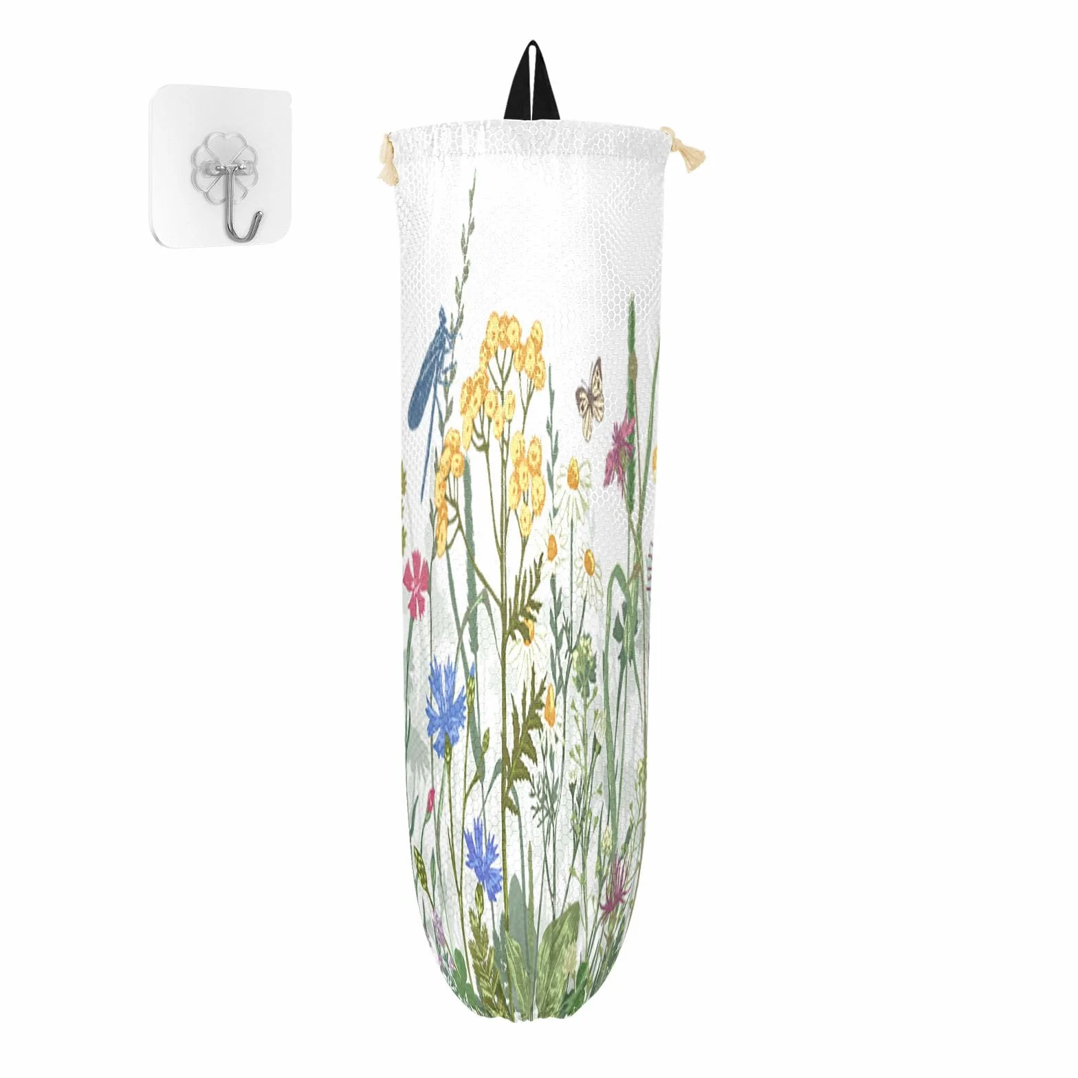 Supporto per sacchetti di plastica da appendere erbe colorate fiori borsa della spesa organizzatore cucina primavera estate foglie sacchetto di plastica stoccaggio spazzatura shopping bag sacchetti