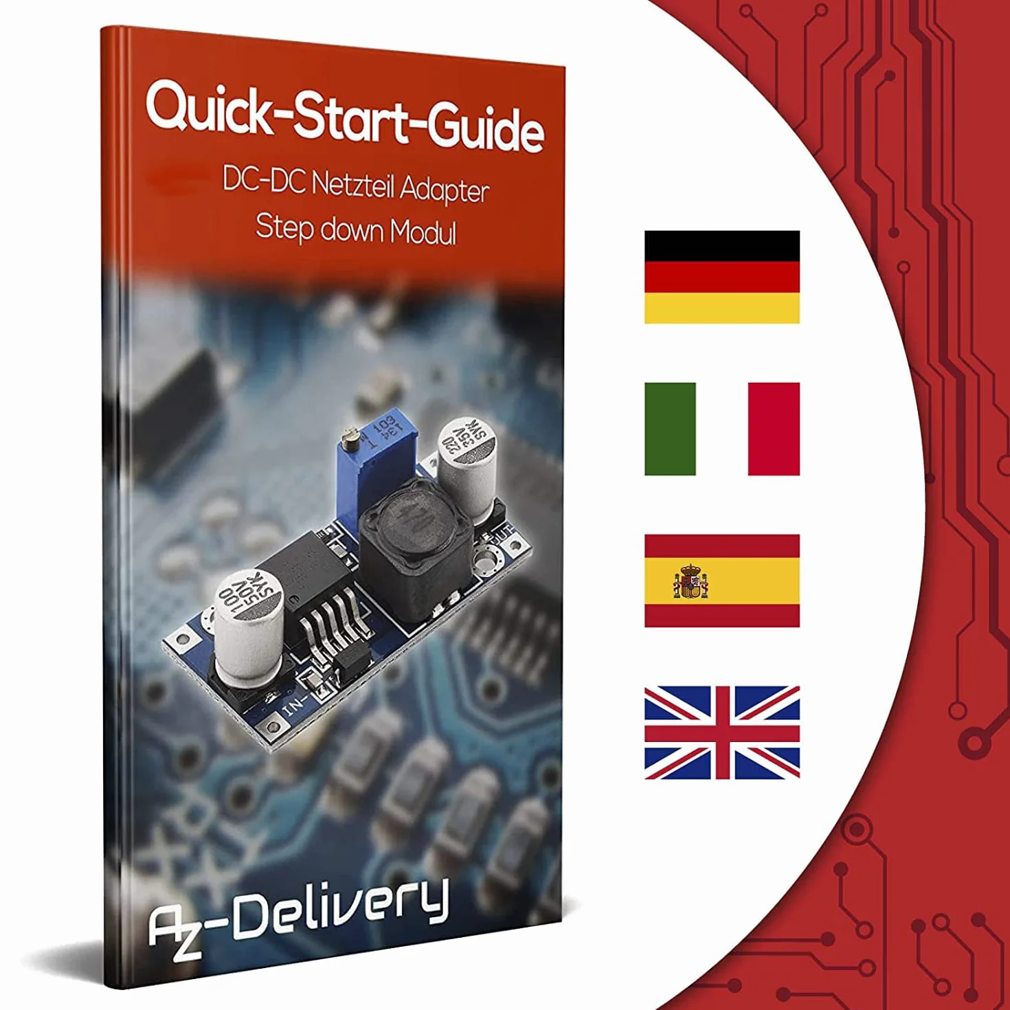 AZDelivery LM2596S Modulo Convertitore DC-DC Regolabile Step Down compatibile con Arduino