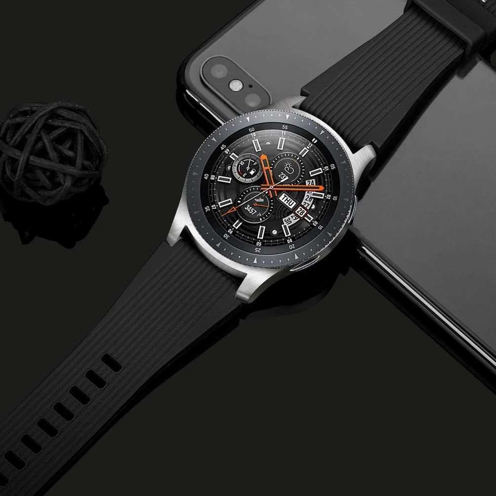 Samsung Galaxy Watch 46 mm Cinturino in Silicone Morbido 22 mm Compatibile con Galaxy Watch 3 45 mm, Gear S3 Frontier/Classic, Huawei GT 2 46 mm