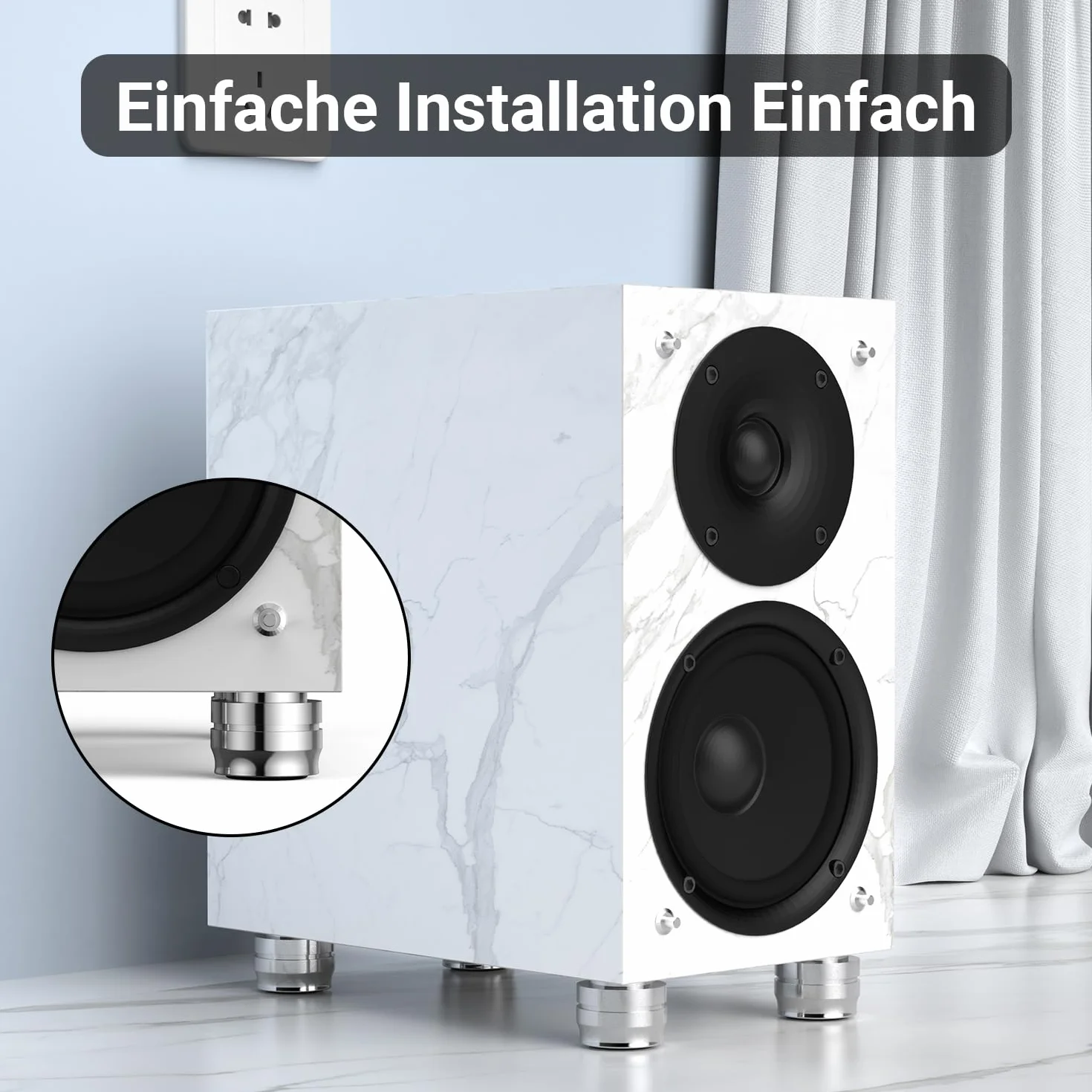 Piedini per altoparlante HiFi 33 x 22 mm alluminio massiccio 4 szt subwoofer