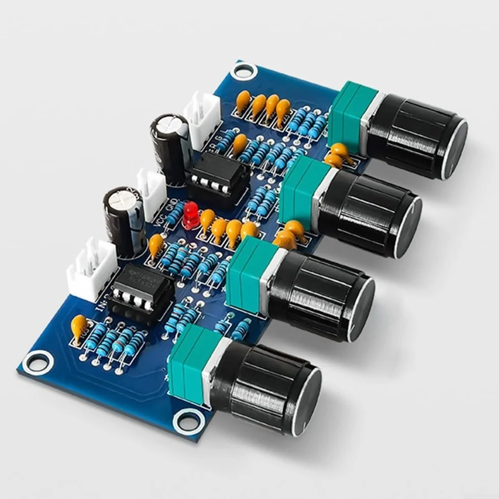 Scheda preamplificatore controllo tono NE5532 IC DC 12-24 V modulo audio bassi alti volume