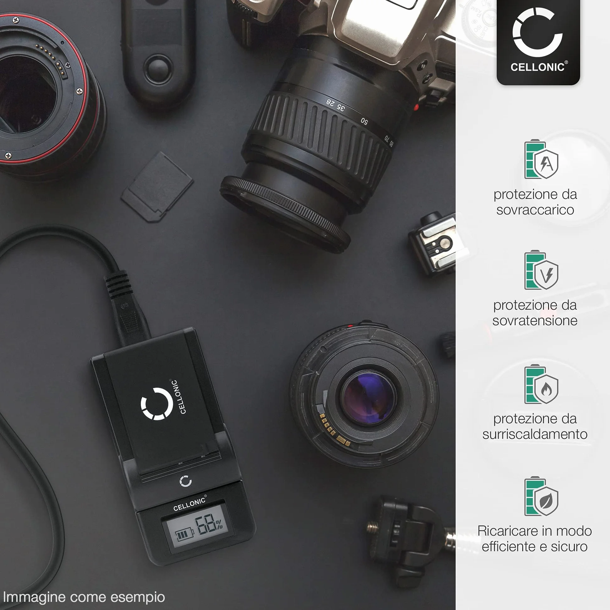 CELLONIC Caricabatteria Veloce compatibile Garmin Alpha 100 Montana 600 610 680 680t 650 650t Monterra Caricatore Batteria Cavo di Ricarica Alimentatore