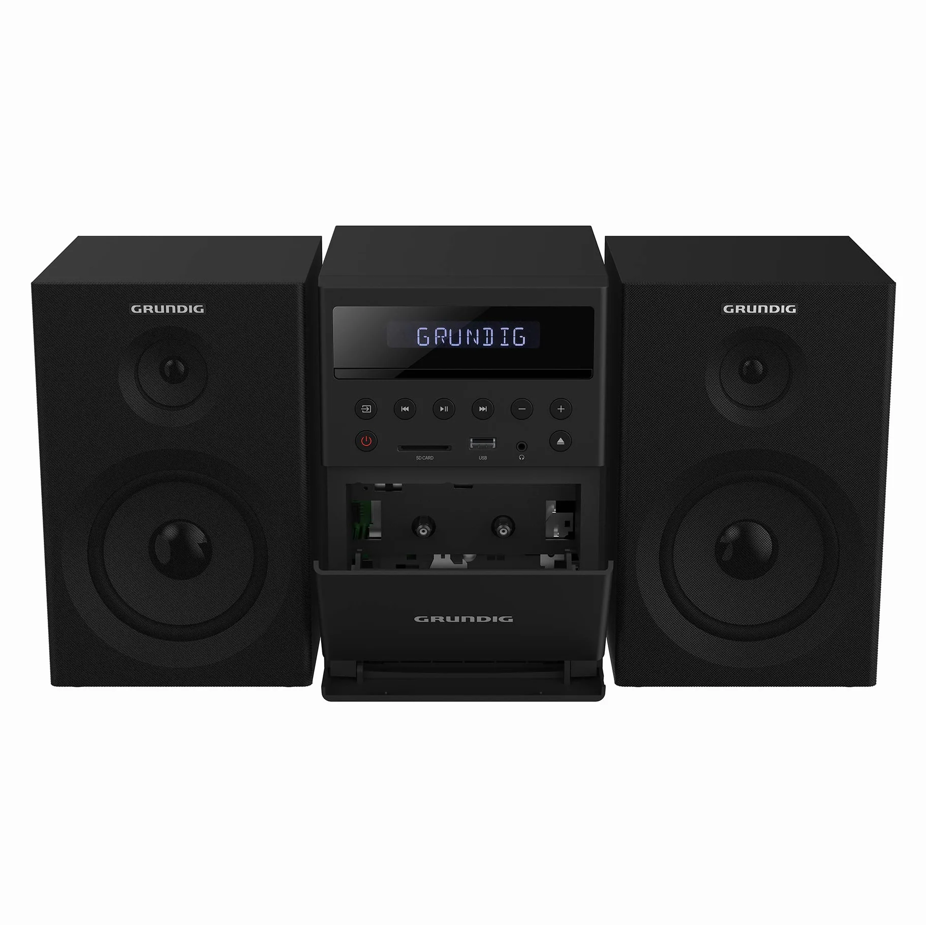 GRUNDIG Microsistema MS 300 Design Bluetooth MP3 USB Nero