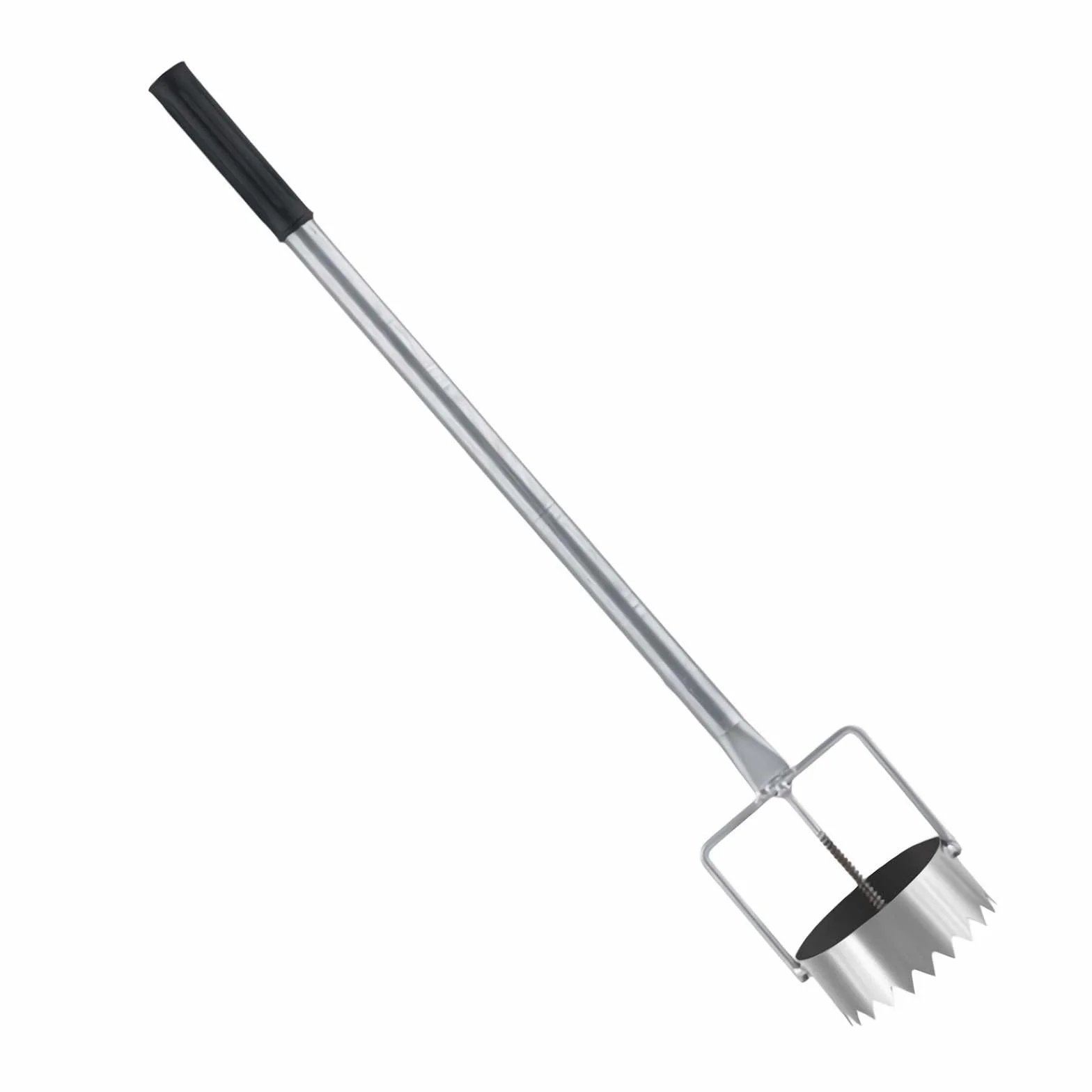 Strumento per fori in plastica per pacciamatura agricoltura, con manico retrattile, strumento per piantare bulbi da giardino, fori di scavo per serre, giardini e fattorie (diametro 9 cm, 1 pezzo)