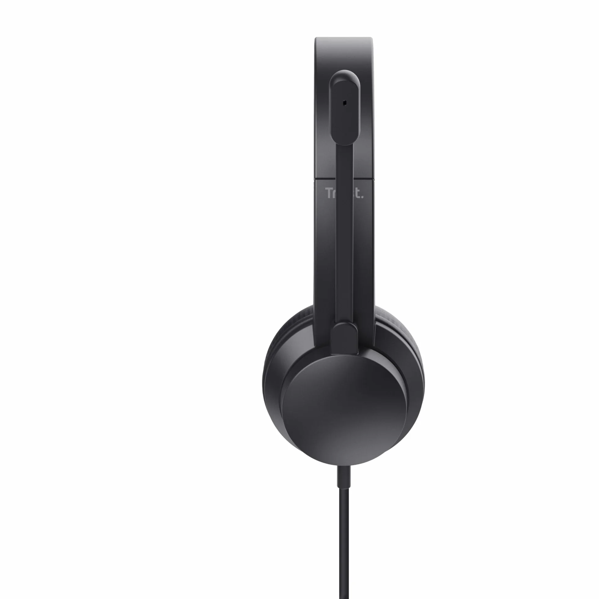 Trust USB Cuffie con Microfono Leggere On-Ear, Auricolari con Filo 1,80 m, Archetto Regolabile, Headphones Cablato per PC Laptop Nero