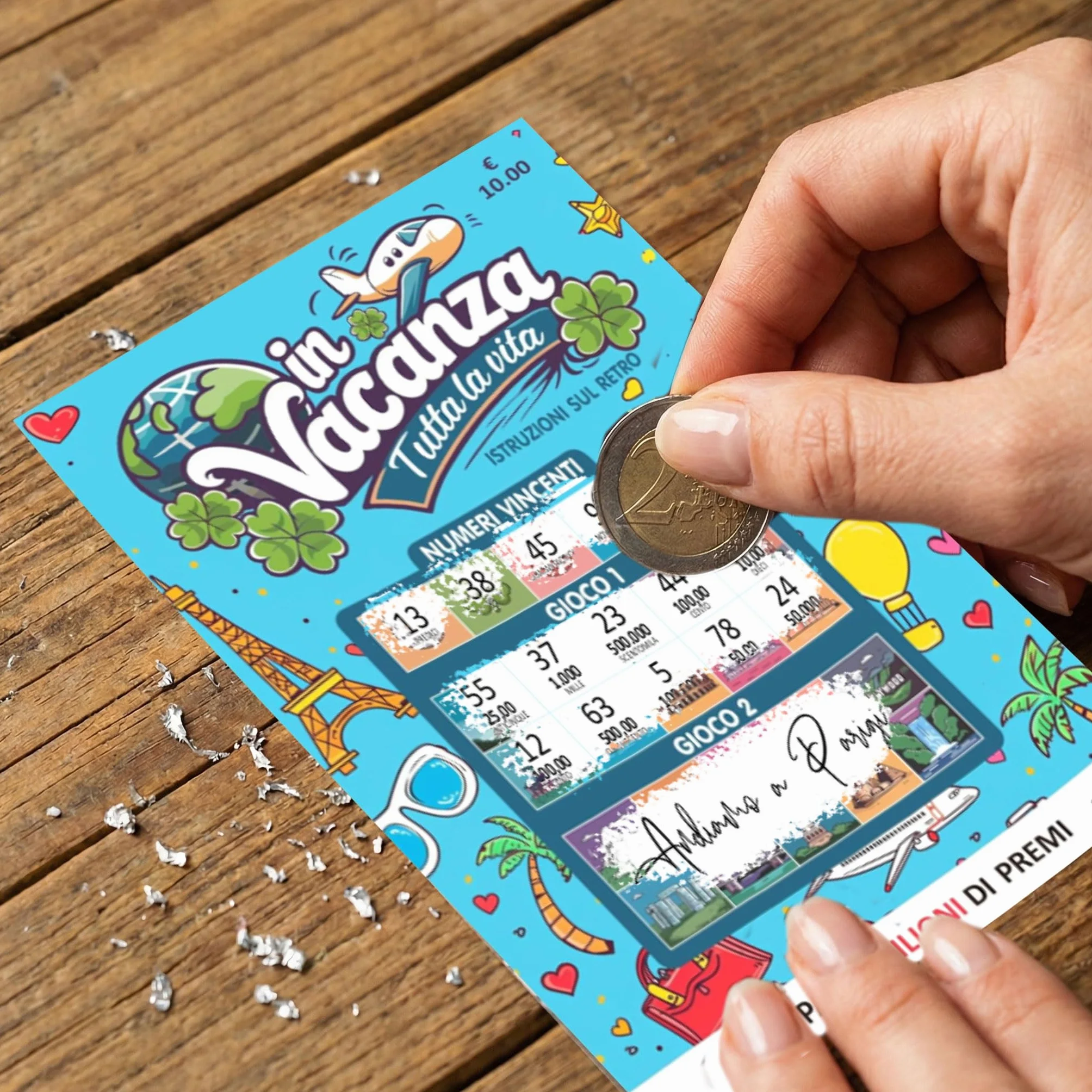 GHIBLI Biglietto Gratta e Vinci con Sorpresa Viaggio - Buono Personalizzato per Viaggiatori - Idea Regalo Coppia