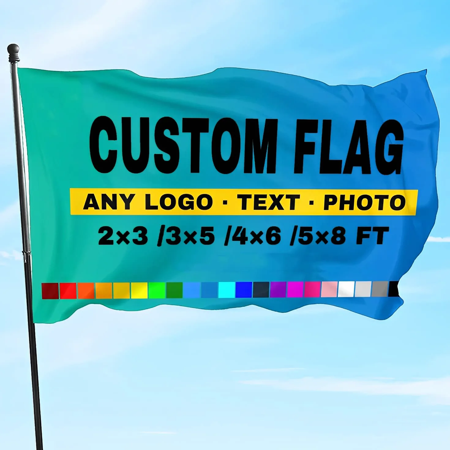 Striscione personalizzato con bandiere - crea la tua bandiera con immagine, testo, logo per arredamento giardino