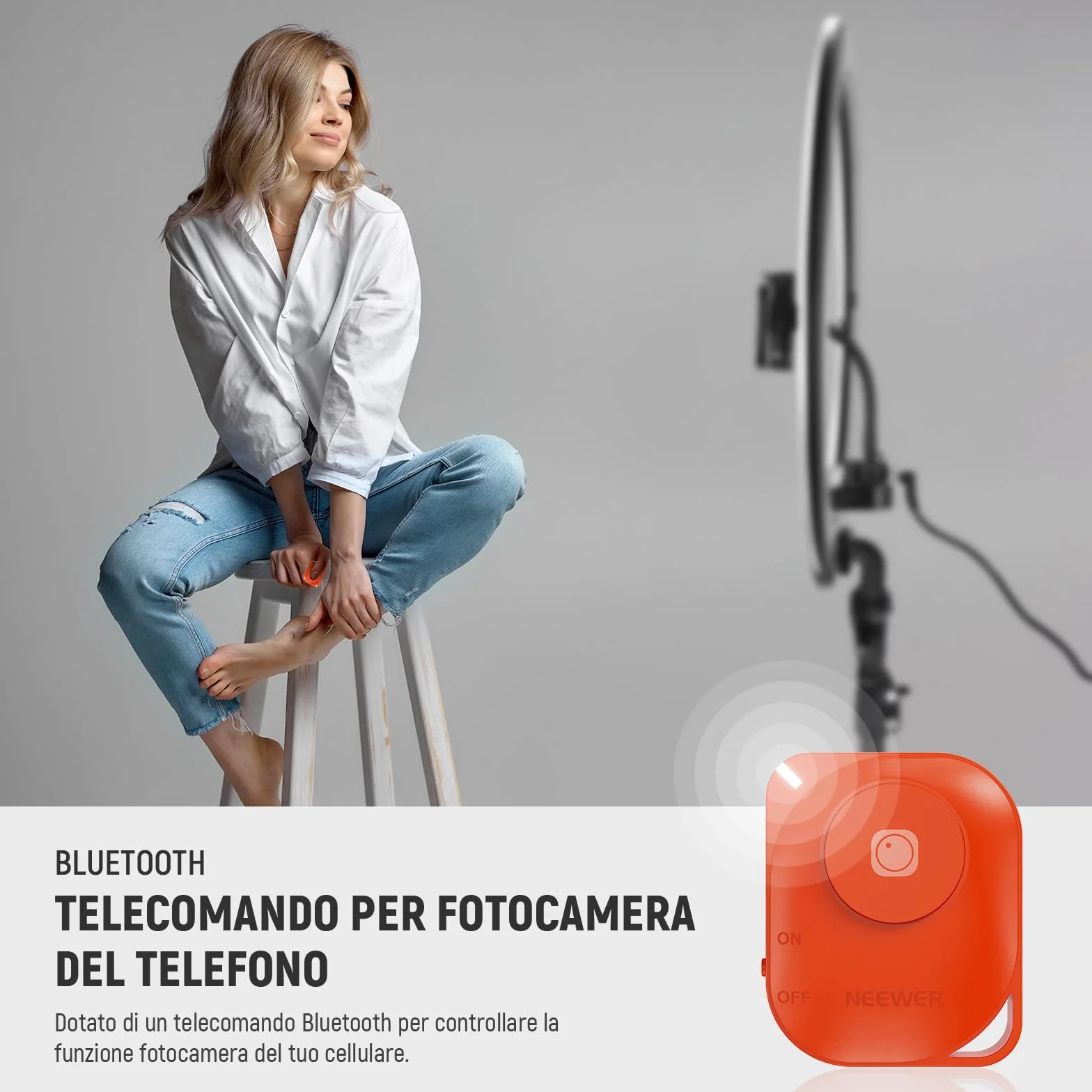 NEEWER RP18B Pro Luce Anulare Professionale 45W 2900K-7000K TLCI98 Illuminazione Morbida