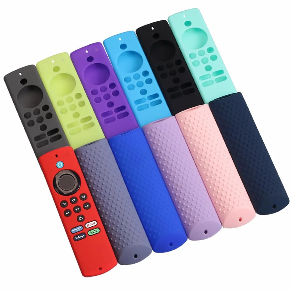 Custodia in silicone per telecomando TV Adatto per Amazon Fire TV Stick Lite 2021 Blu