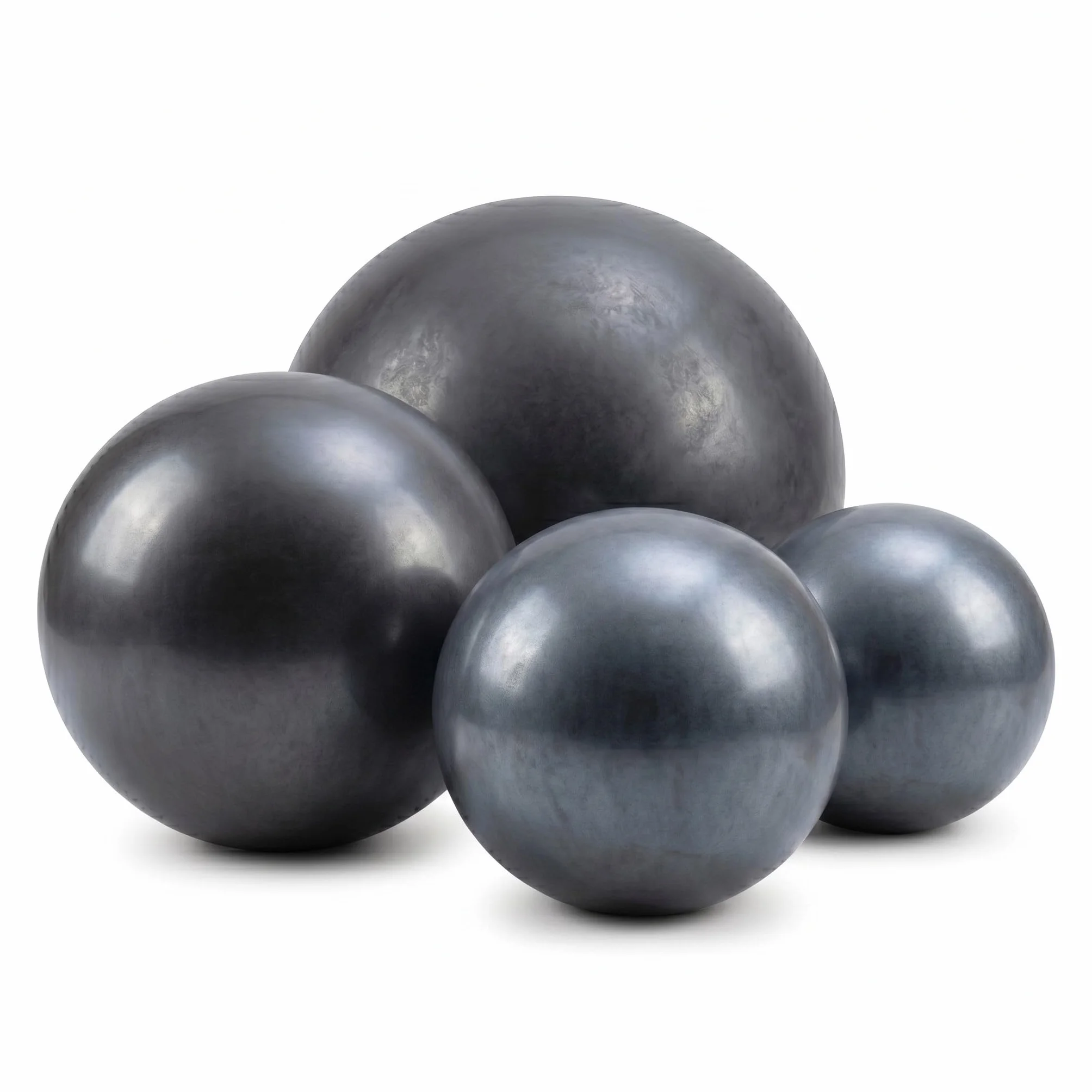 Palline decorative da giardino in ceramica, assolutamente resistenti al gelo e alle intemperie (antracite, set da 4)