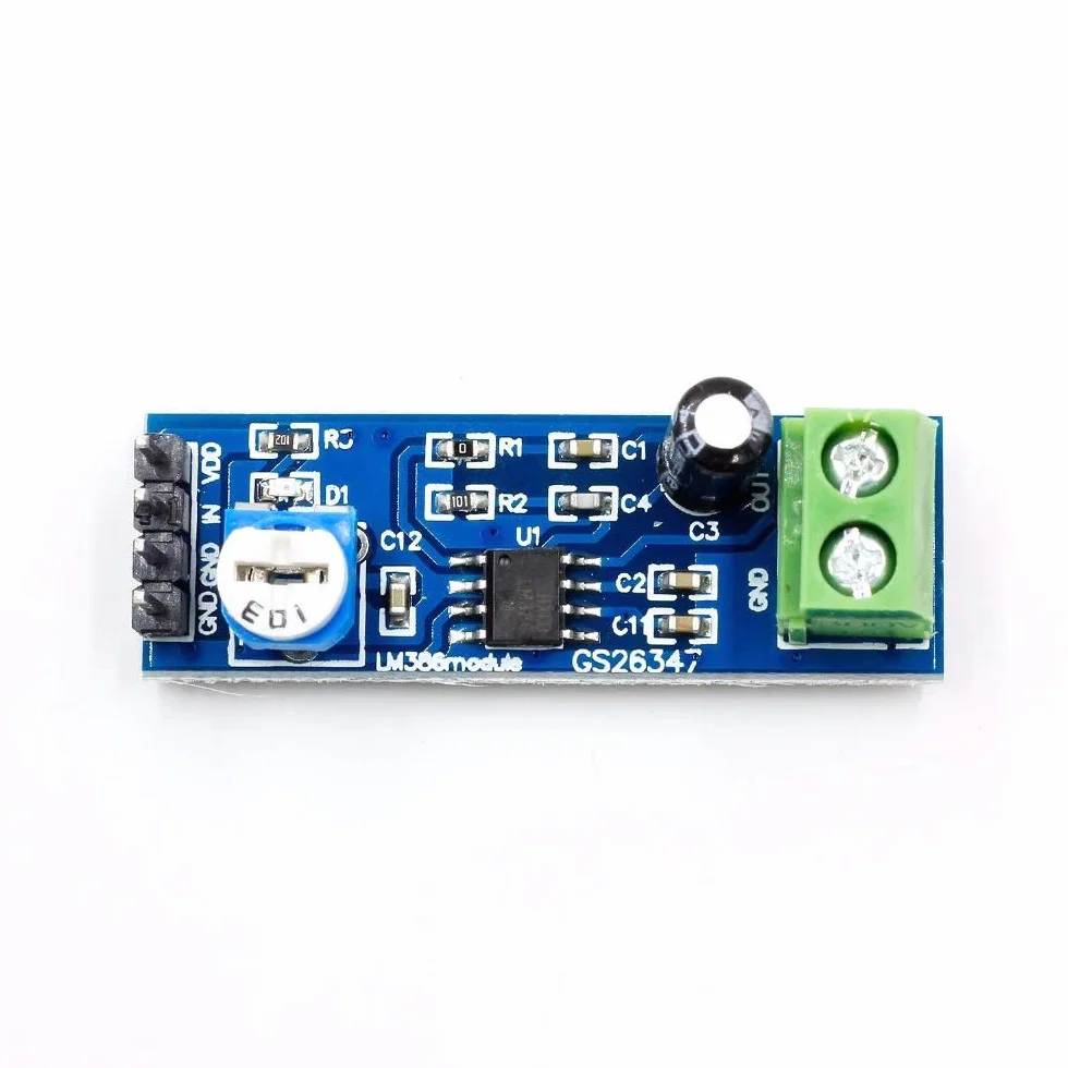 LM386 Audio Amplifier Module 200 Times 5V-12V 10K Resistance