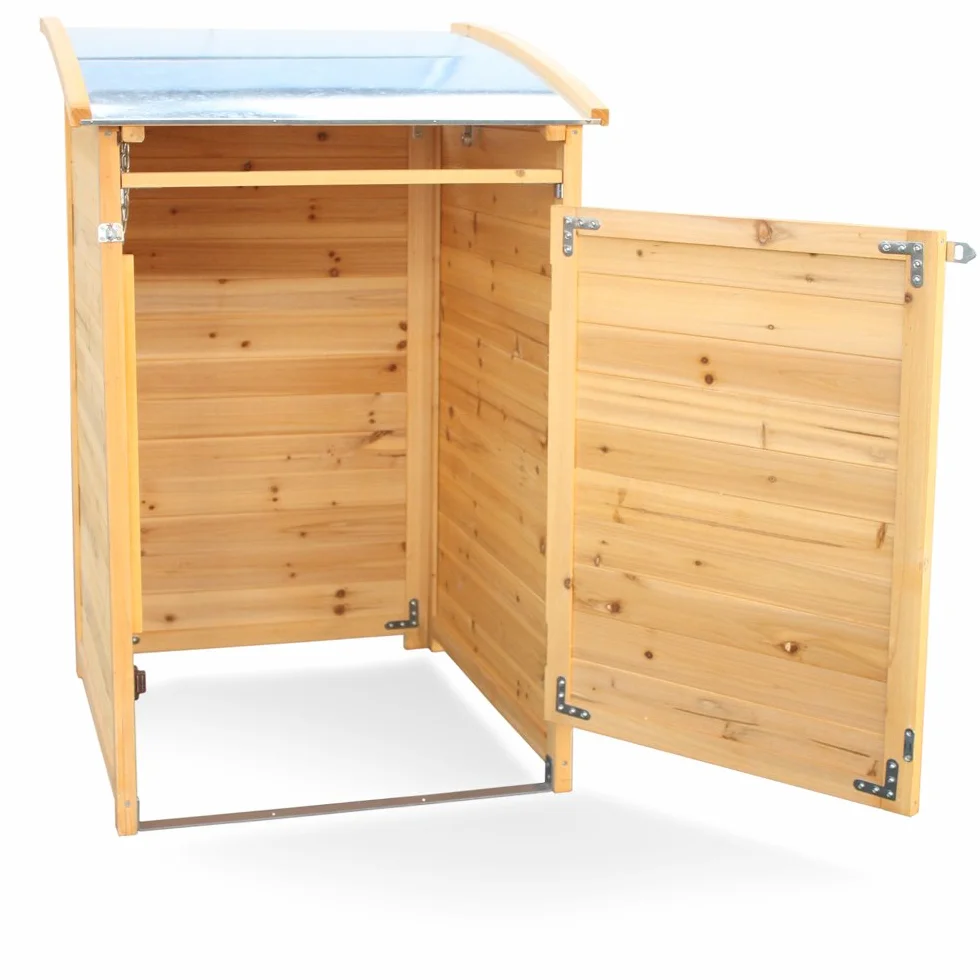Habau Box portabidone rifiuti legno 120 l 65x75x115 cm
