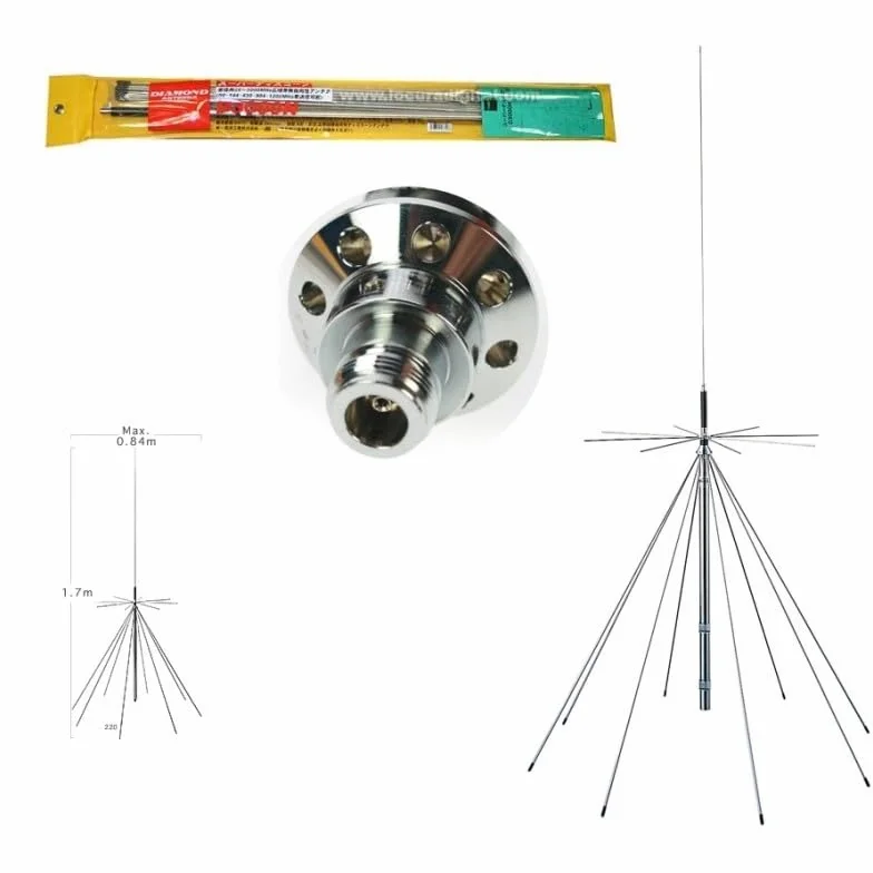 DIAMOND ORIGINALE D-3000N Antenna Discone RX 25/3000 MHz TX 50/144/430/904/1200 MHz 200W Connettore N