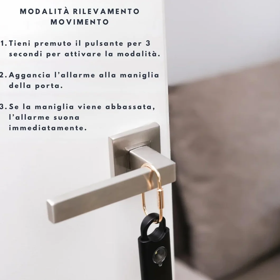 VOLTEK Zestaw alarmowy osobisty z gwizdkiem, 135 dB, USB-C, czarny
