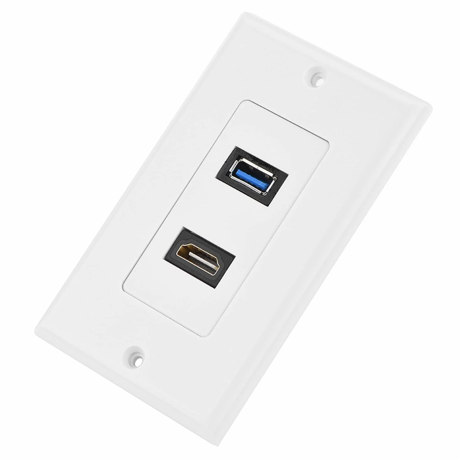 Crabtree HDMI 2.0 USB 3.0 Ethernet Wall Plate Multimedia Panel