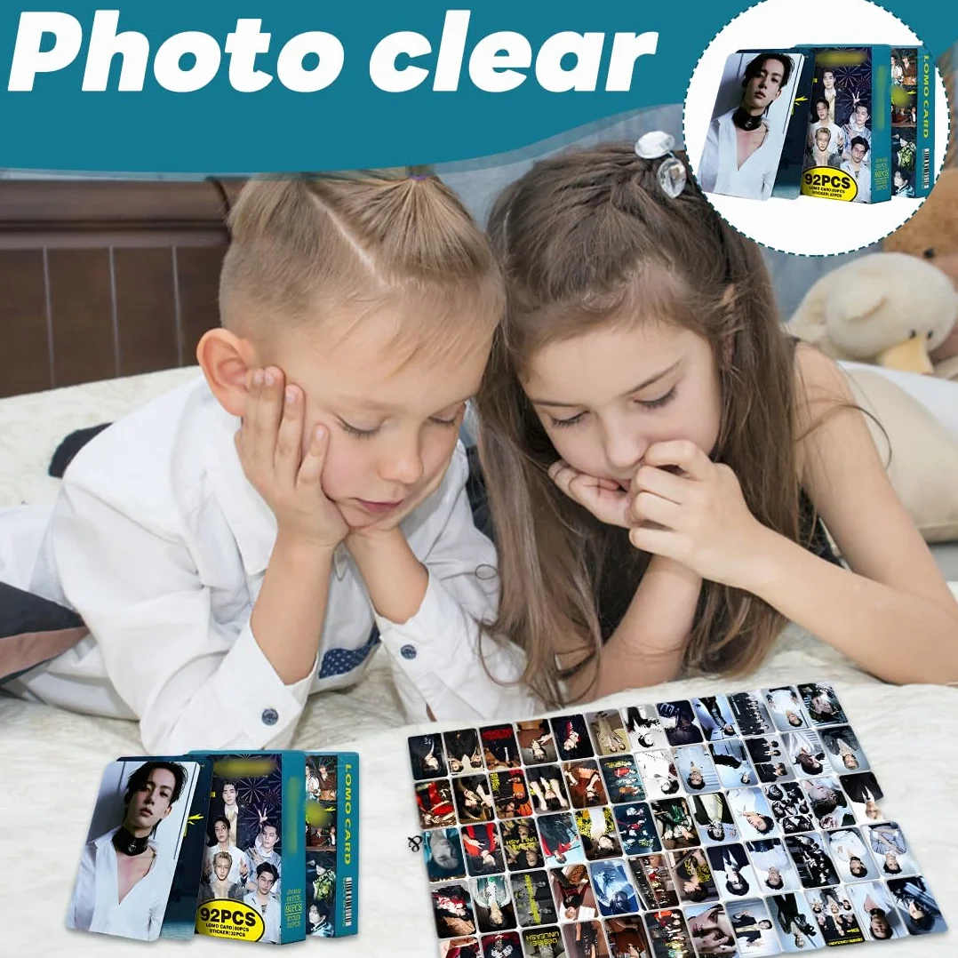 Enhypen Kpop Foto Cartoline Album Star Maschile 92 Pezzi 60 Card 32 Adesivi Regali Fan