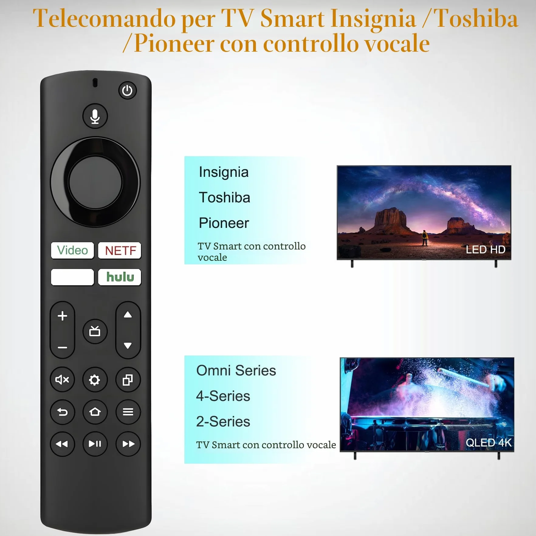 Telecomando sostituzione Fire TV Stick 4K Max Lite TV Cube Omni Insignia Toshiba Smart TV controllo vocale