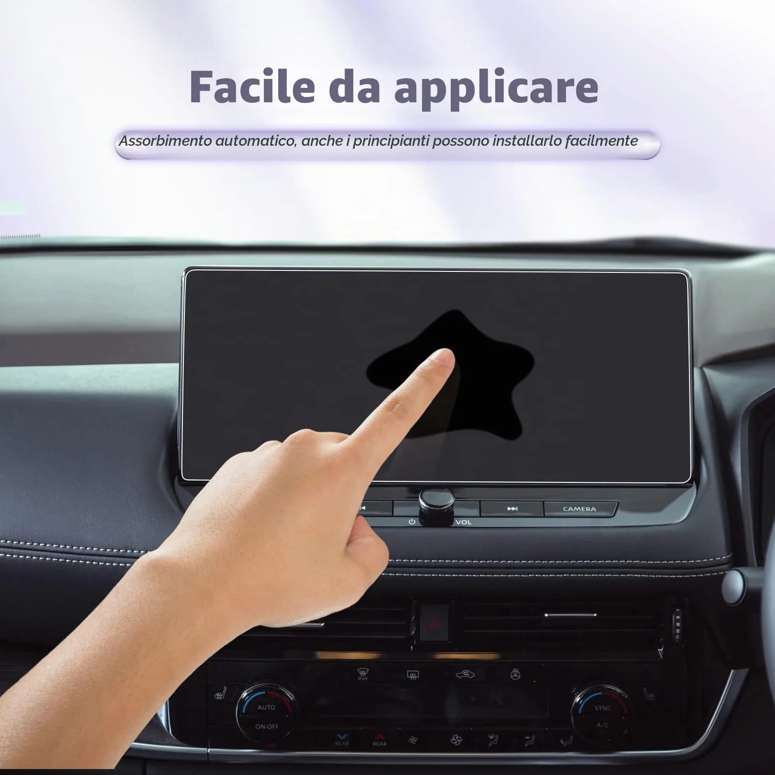 Pellicola Protettiva per Navigatore 9H Antigraffio Vetro Temperato Compatibile con Nissan Qashqai J12 X-Trail T33 e-POWER 2022-2025 2026 NissanConnect 12,3 Pollici