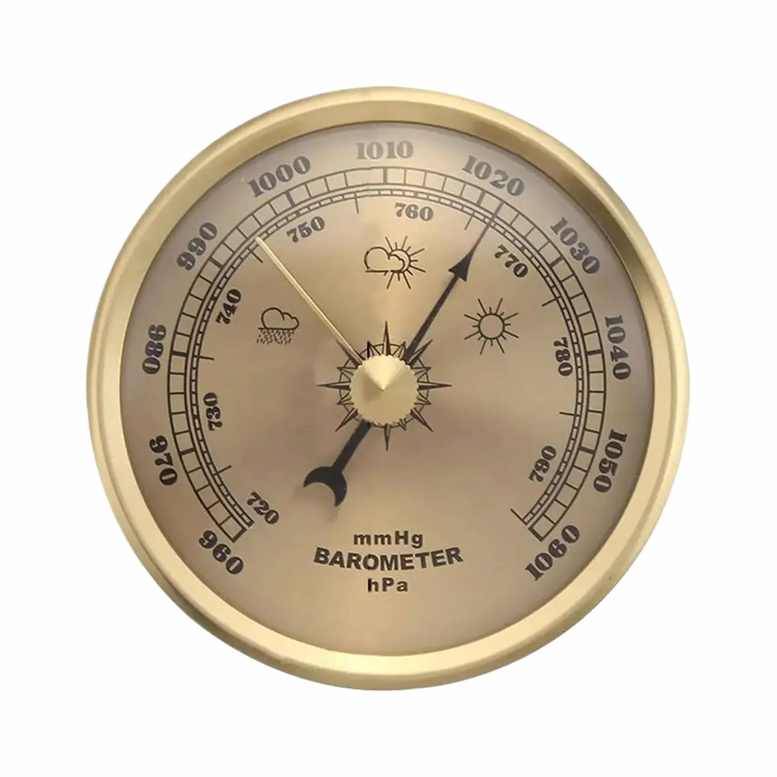Barometro esterno | Indicatore meteo per esterni | Misuratore di pressione portatile per attività all'aperto, caccia, campeggio, pescatori e sport in barca