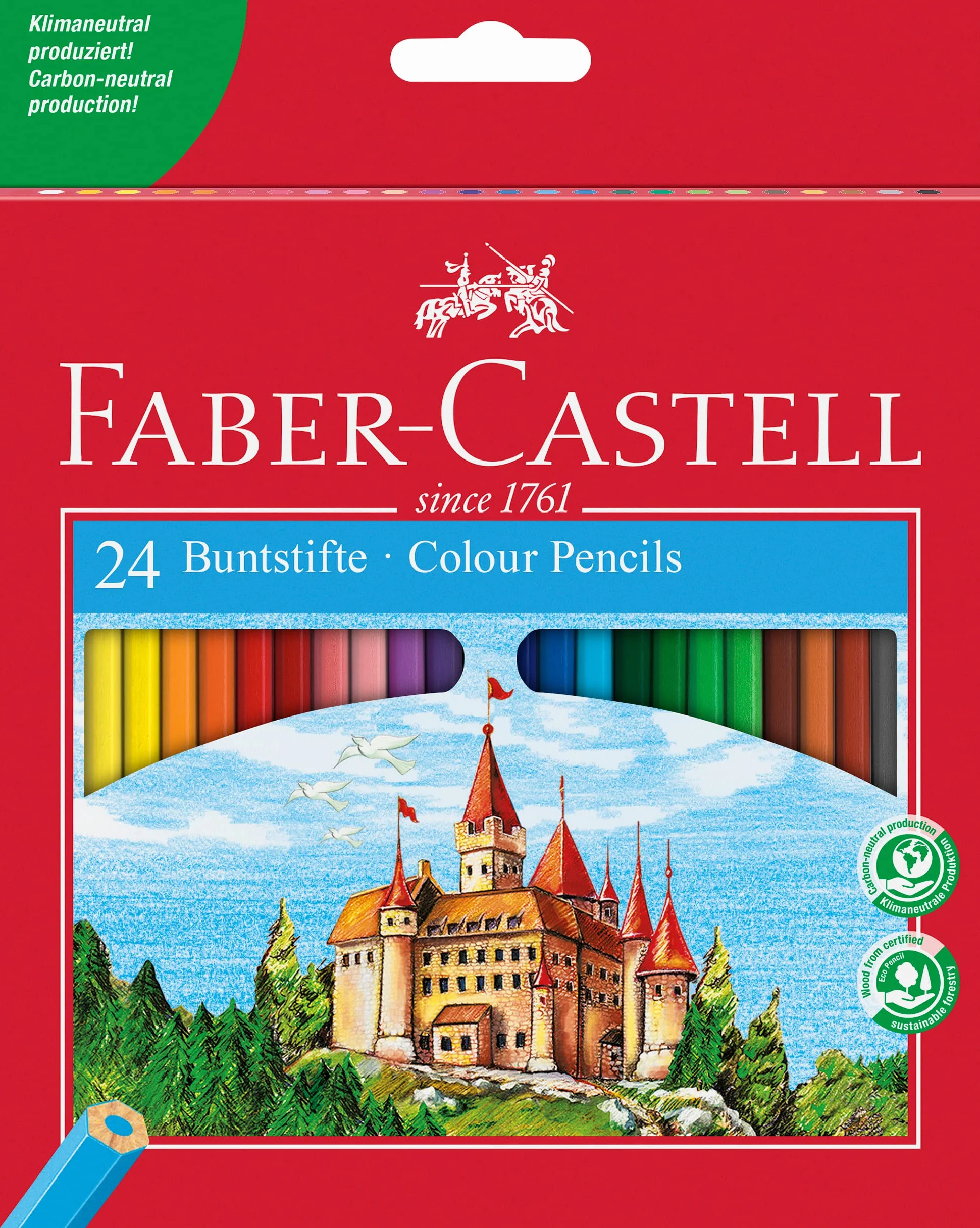 Faber-Castell Castle 24 pezzi matite colorate esagonali infrangibili