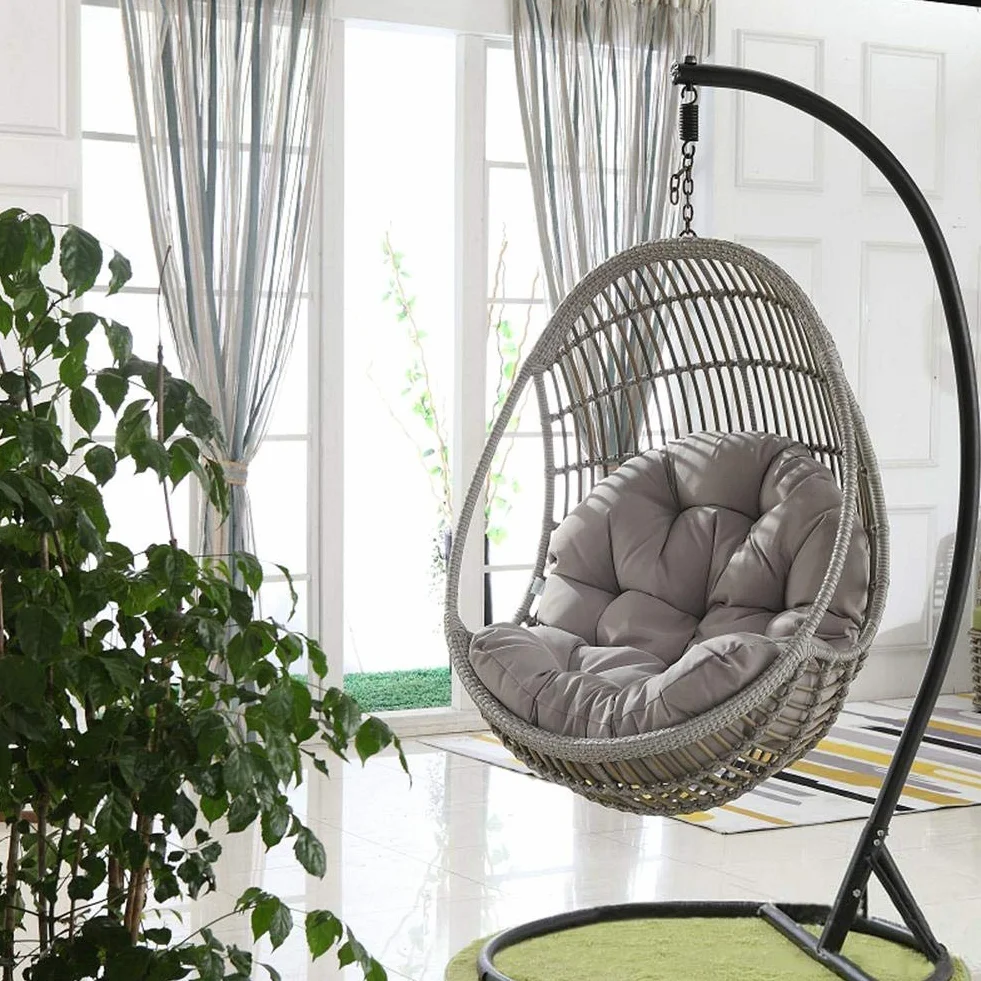 YULIAN Yuany Dondolo Uovo Cuscino Sedia con Sospensione Poltrona pensile Appeso Nido Stretto Addensare sospeso Back To Patio Giardino, 90,12 Mila Centimetri Grande Vendita (Senza Poltrona),B
