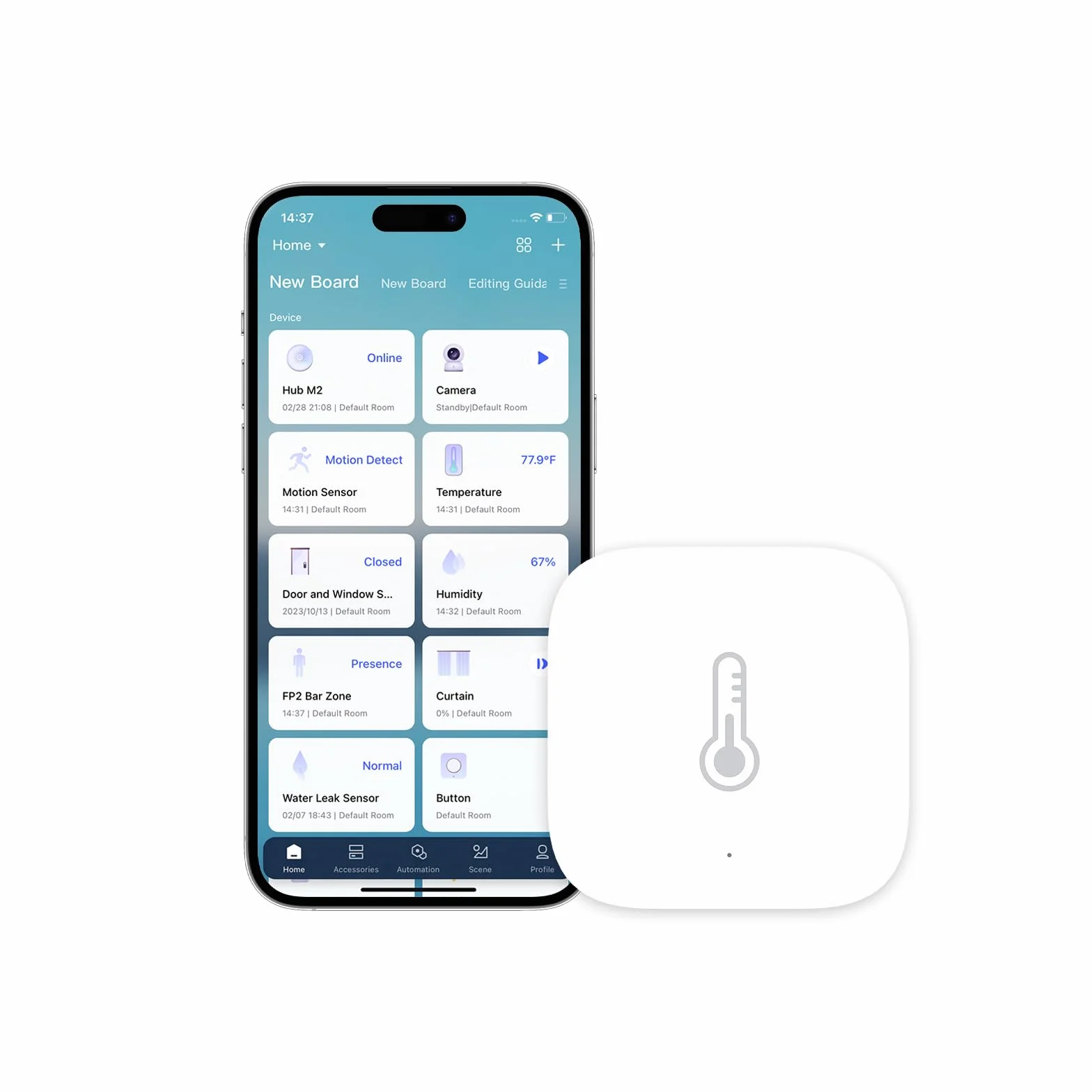 Aqara Sensore di Temperatura e Umidità, RICHIEDE AQARA HUB, Zigbee, Per Monitoraggio Remoto e Domotica, Termometro Igrometro Wireless, Compatibile con Apple HomeKit, Alexa, Funziona con IFTTT, Bianco