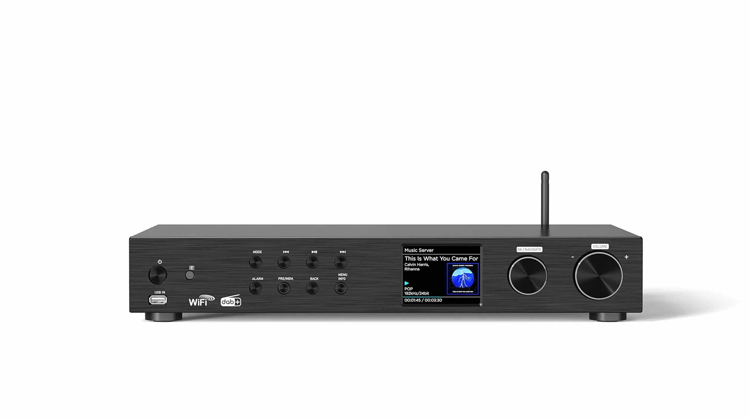 Maxxo Hi-Fi Tuner TR05 DAB+ FM Internet Radio Bluetooth Wi-Fi USB Spotify 3,2" Color Display Digital Radio Receiver
