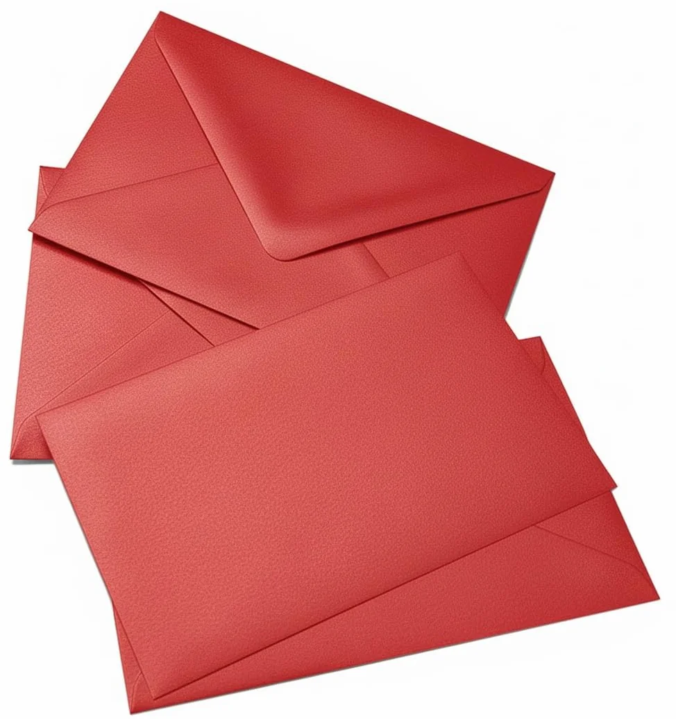 Buste colorate con bigliettini set 100 pezzi 7x11,2 cm 14x9 cm ROSSO per matrimoni feste compleanni regali