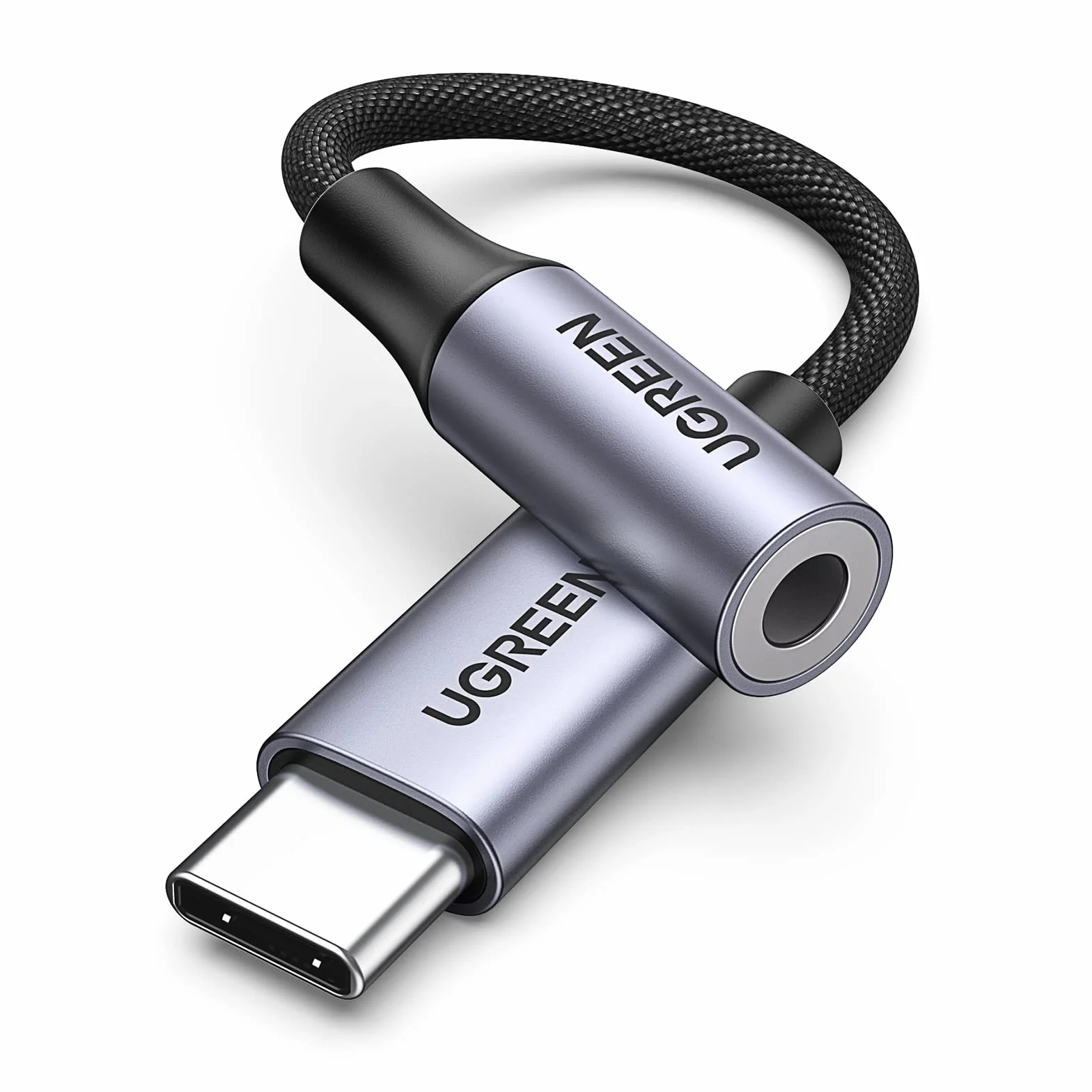 UGREEN Adattatore USB C a Jack 3.5mm Chip DAC per Cuffie Tipo C Compatibile con iPhone 17 Pro Max Air Galaxy S25 Ultra MacBook Pro 2024 iPad Pixel 9 XL (Gray)