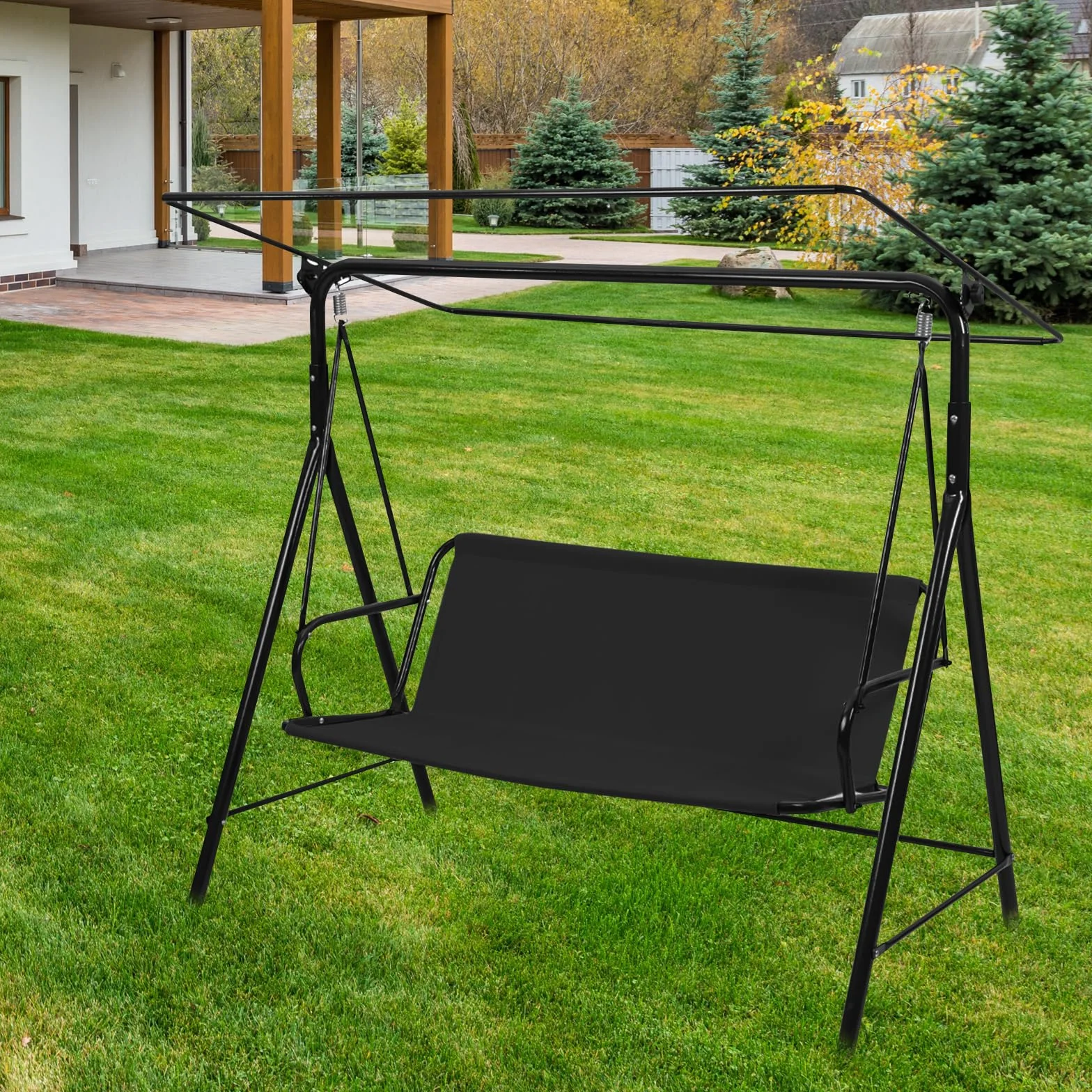 Coprisedile per Dondolo da Giardino 115x48x48cm Grigio