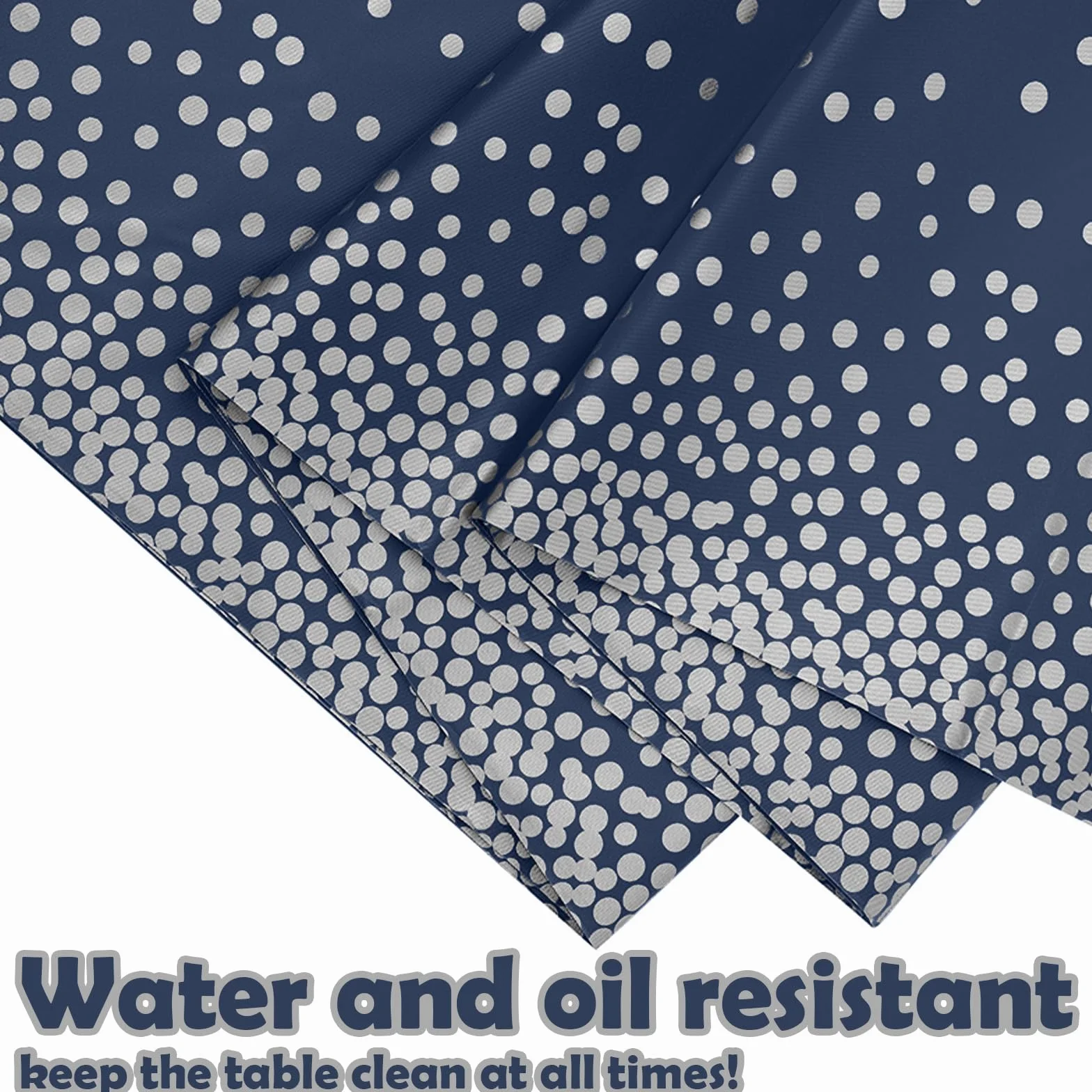 MOMHUA Tovaglia in Plastica Rettangolare 137 x 274 cm Blu Navy e Dorati 6 Pezzi per Feste
