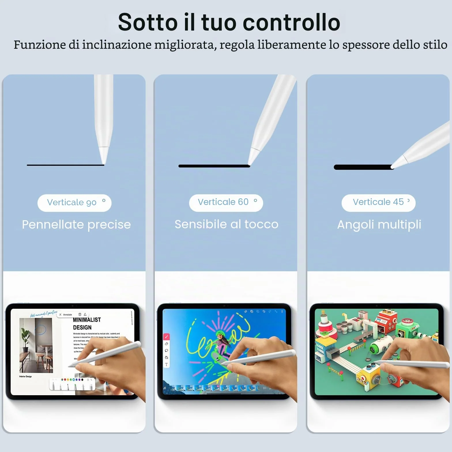 Punta per Apple Pencil 1a/2a Generazione 4 Pezzi Accessori di Ricambio iPencil Alta Sensibilità