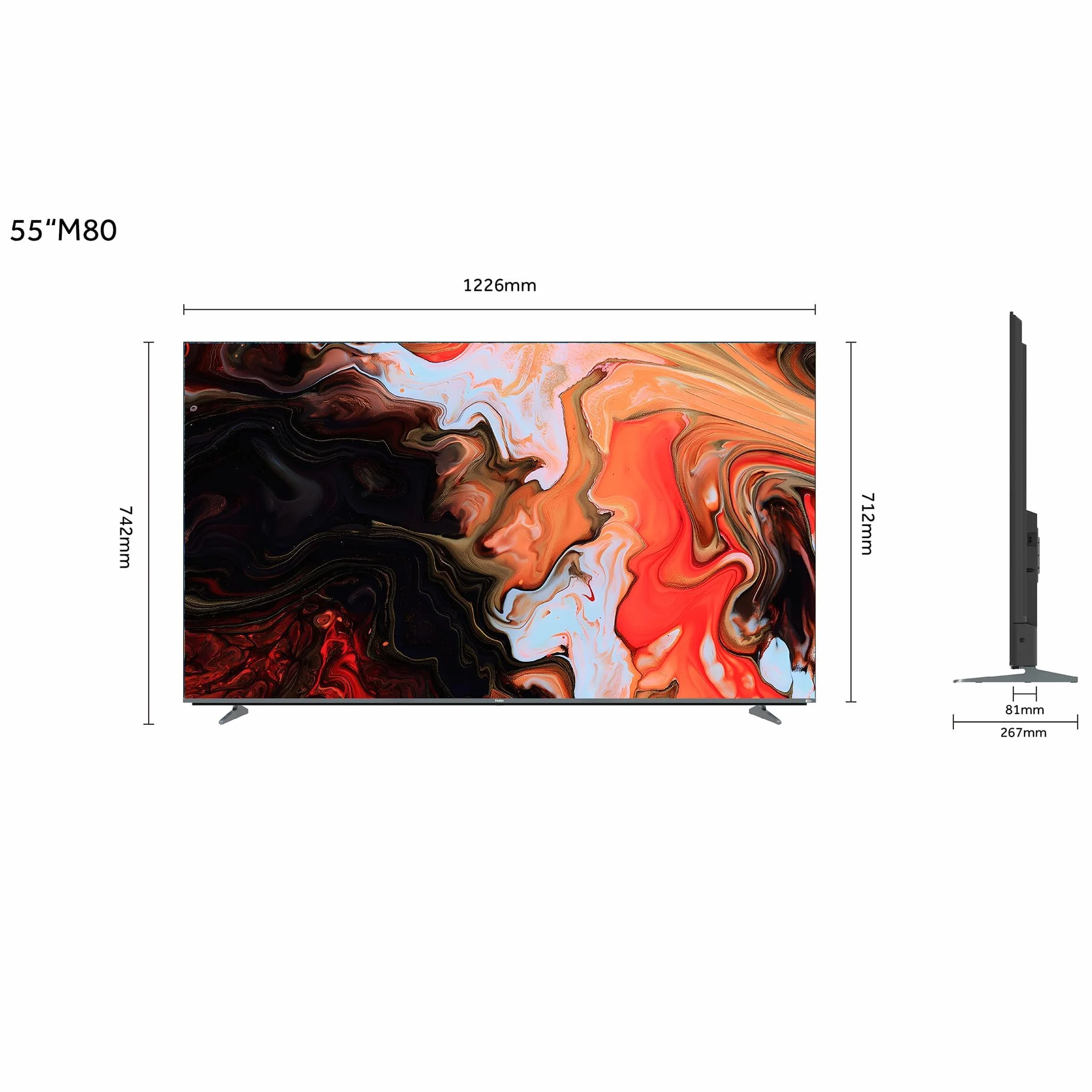 Haier 55" QD MiniLED 4K UHD Smart TV H55M80FUX Google TV Dolby Atmos HDR10 Bluetooth 5.2