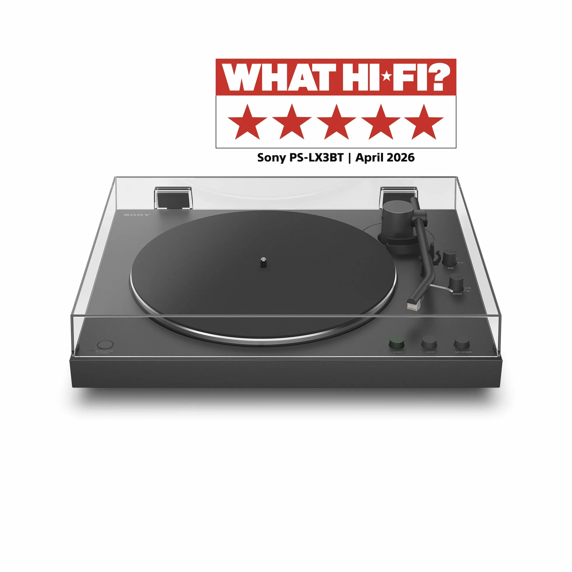 Sony PS-LX3BT giradischi wireless Bluetooth audio Hi-Res trasmissione a cinghia preamplificatore phono 2 velocità coperchio antipolvere
