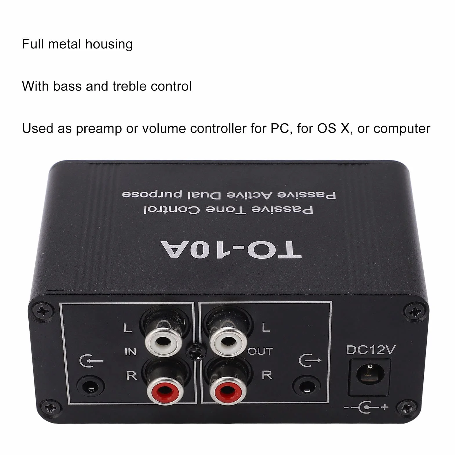 NE5532 Mini Preamplificatore Audio Stereo con Ingresso/Uscita 3.5mm per DVD CD MP3 TV