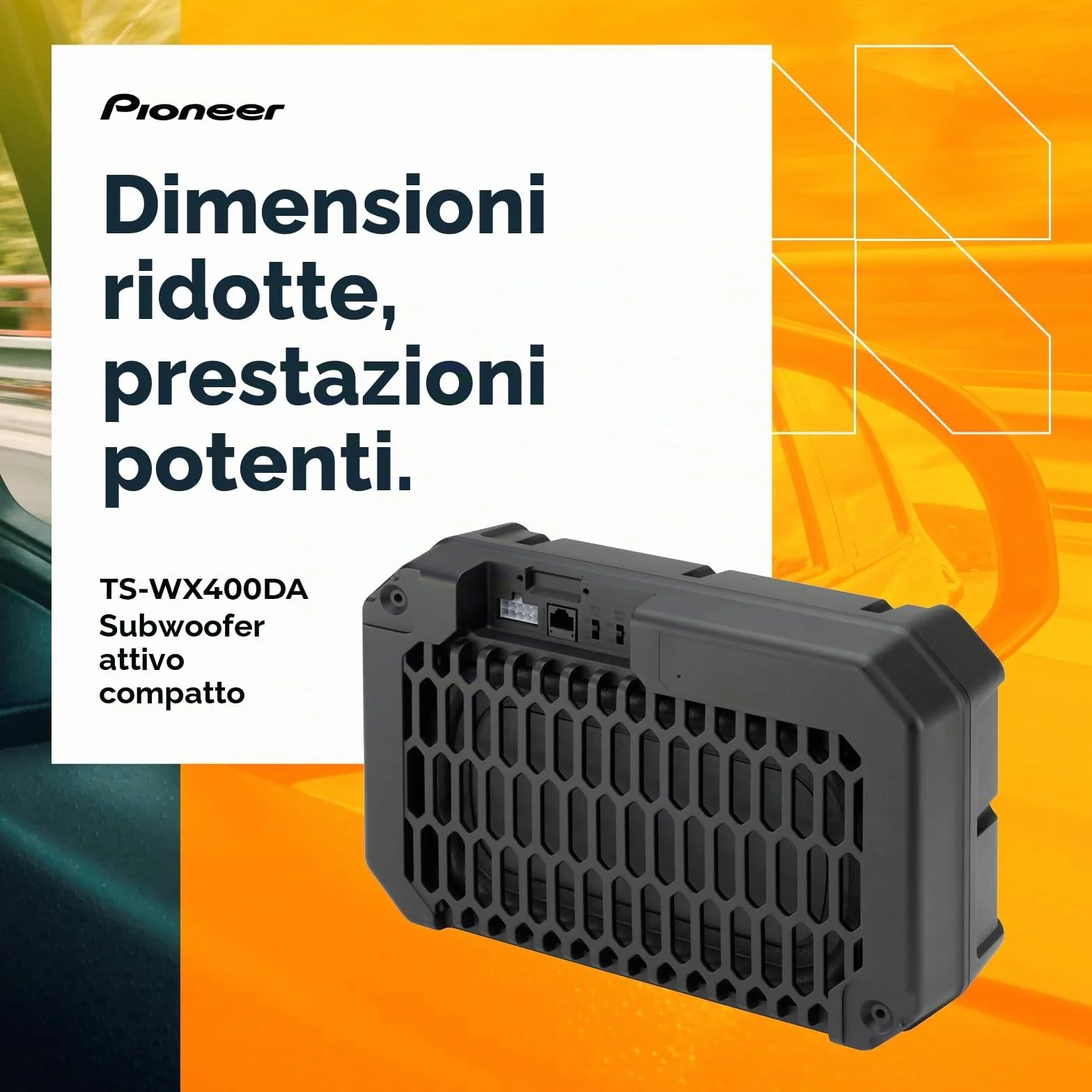 PIONEER TS-WX400DA Subwoofer attivo classe D 250 W nero 300 x 100 x 200 mm