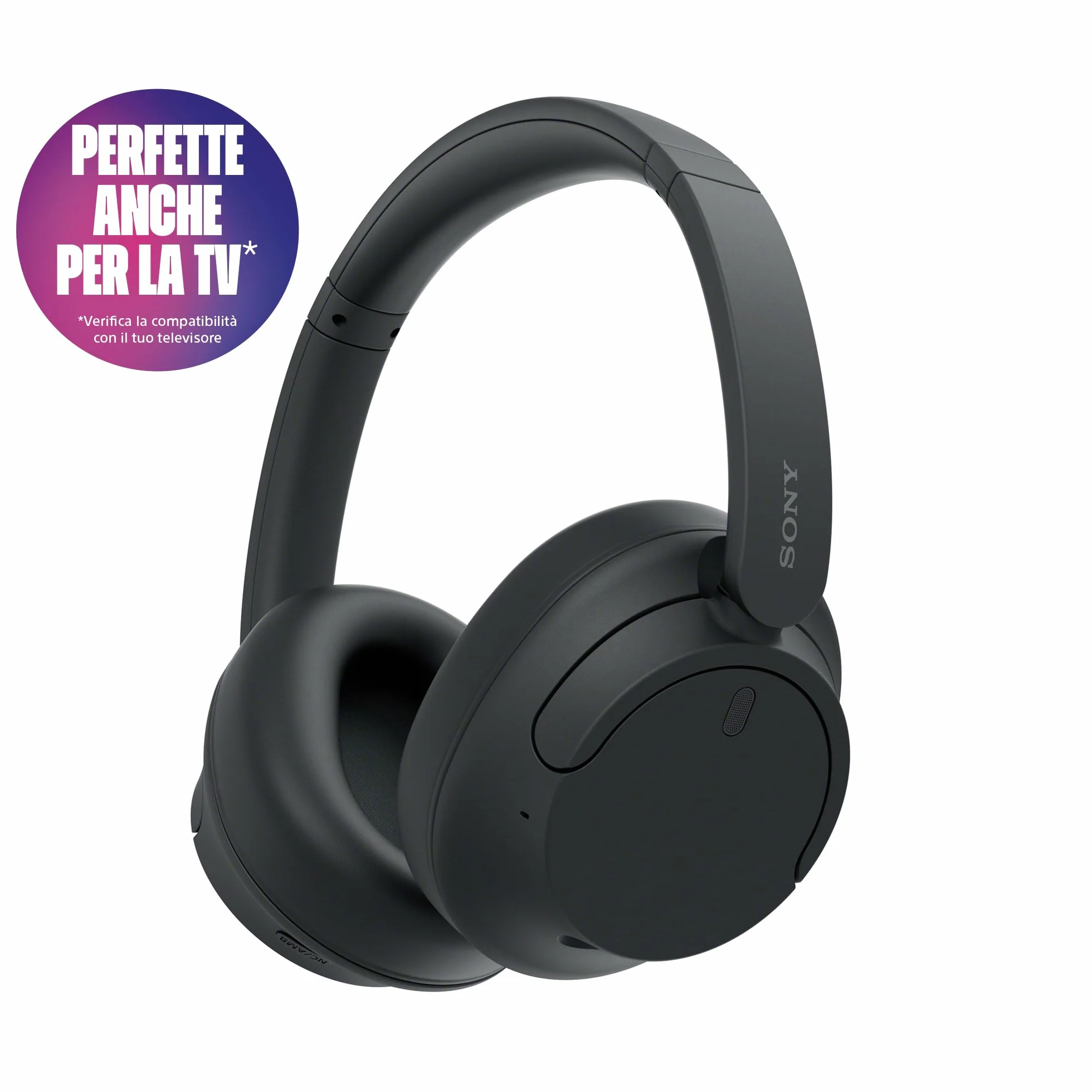 Sony WH-CH720N Cuffie Wireless Noise Cancelling Multipoint 35h Batteria Ricarica Rapida Nero