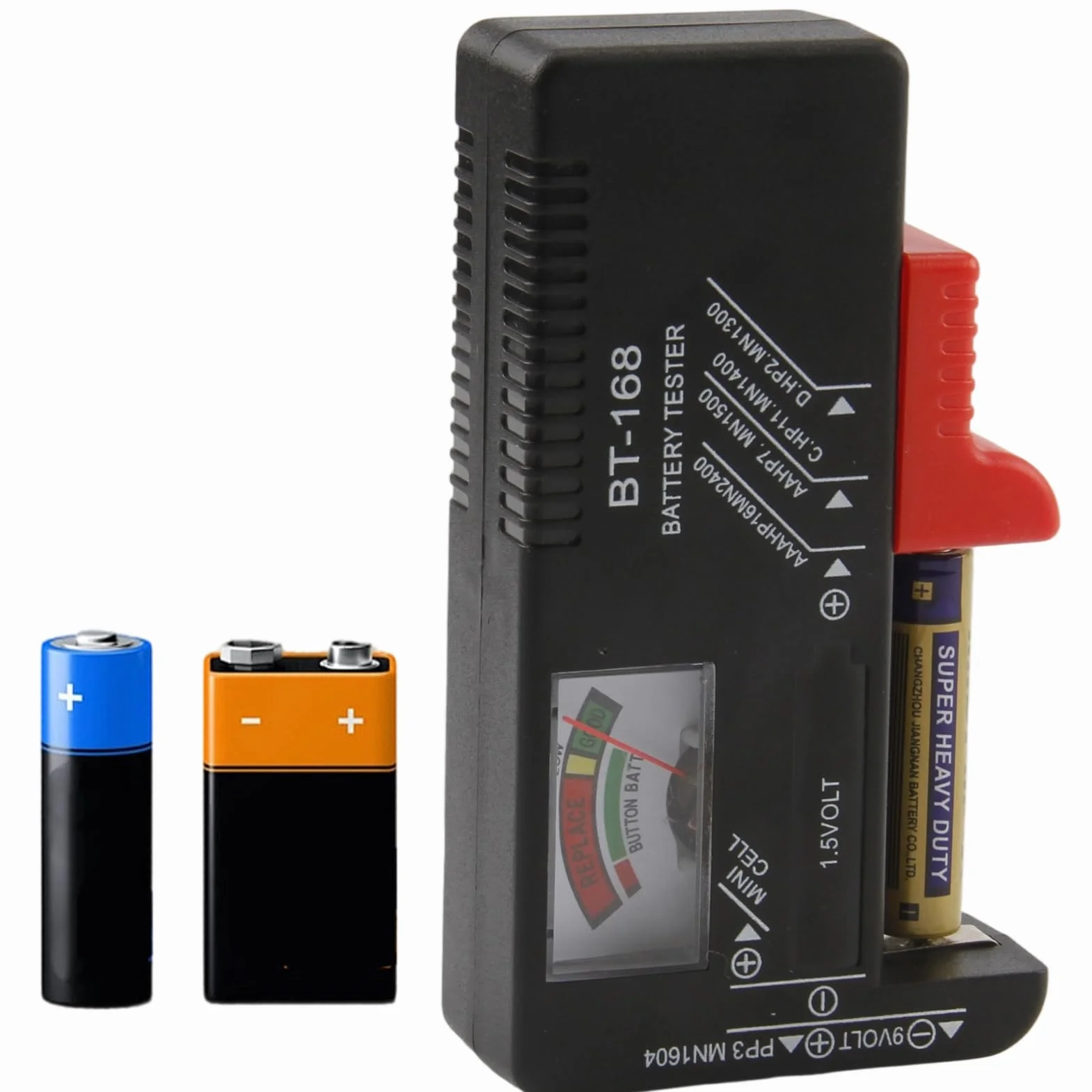Tester Batteria Universale Misuratore Preciso Per AA AAA C D 9V Pile Bottone 1,5V Controllo Carica