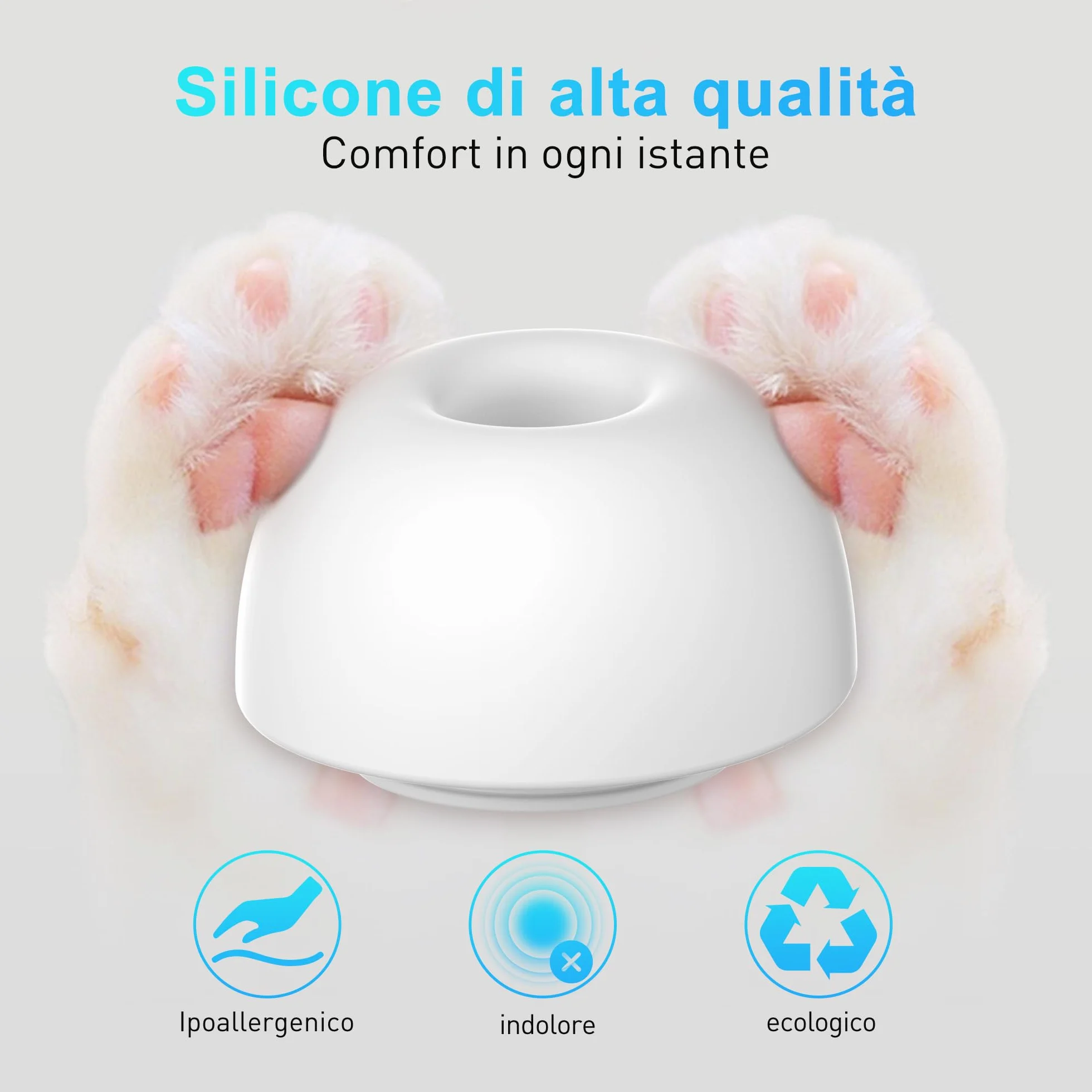 YISH Gommini per AirPods Pro/AirPods Pro 2 4 Paia Cuffie Auricolari con Custodia Penna Pulizia Foro Riduzione Rumore Ricambio (XS/S/M/L)