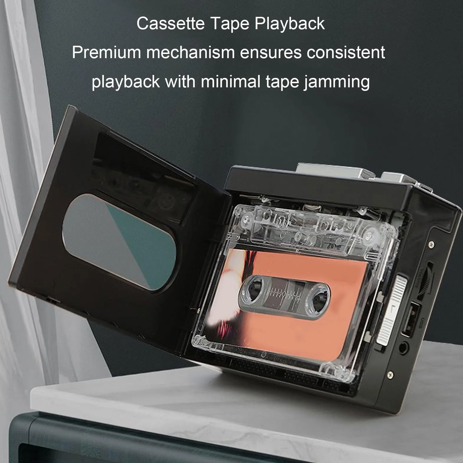 Luocute Lettore di Cassette Bluetooth Convertitore Portatile da Cassette USB a MP3 con Radio FM e Registrazione Jack Cuffie 3,5 Mm