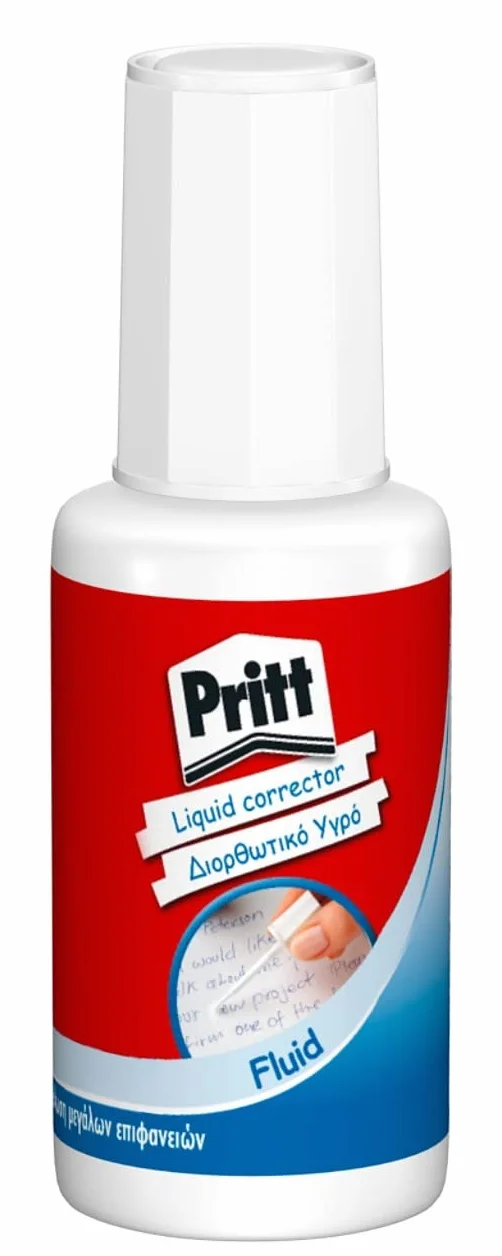 Pritt Correttore Liquido con pennello 20 ml Bianchetto Applicazione Rapida