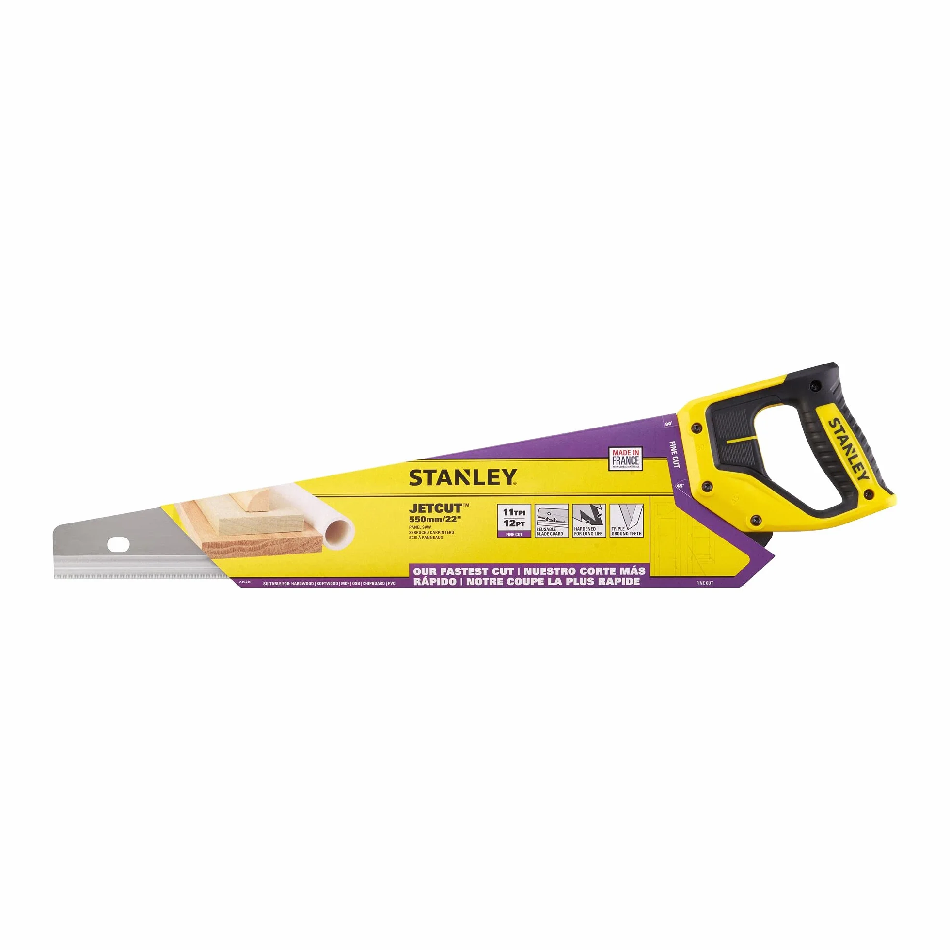 STANLEY 2-15-244 Sega a Mano Jet Cut Fine, 550 mm