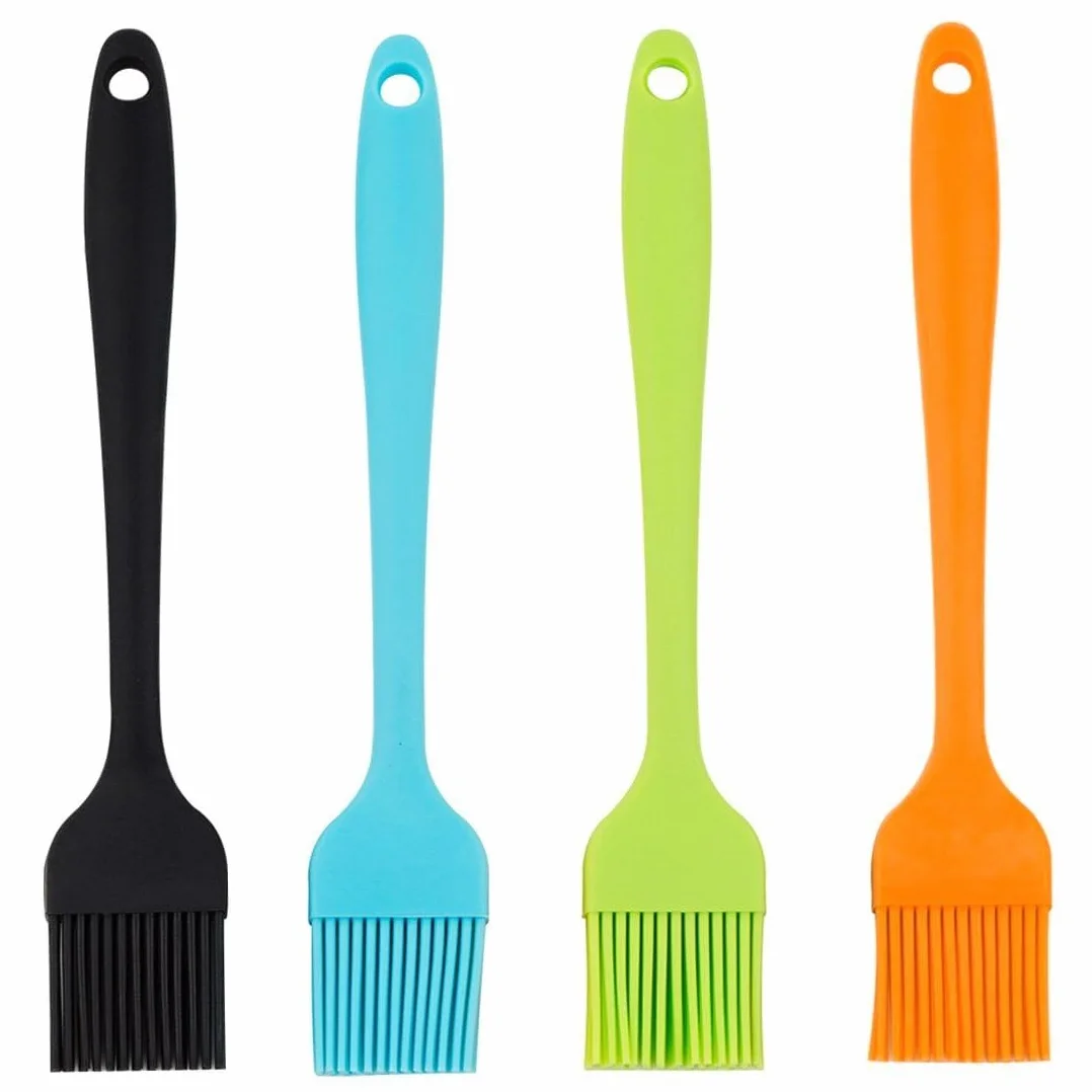 WeddHuis 4 pezzi Spazzola per barbecue Spazzola per pasticceria in silicone per barbecue, grill, forno, cucina (4 pezzi)